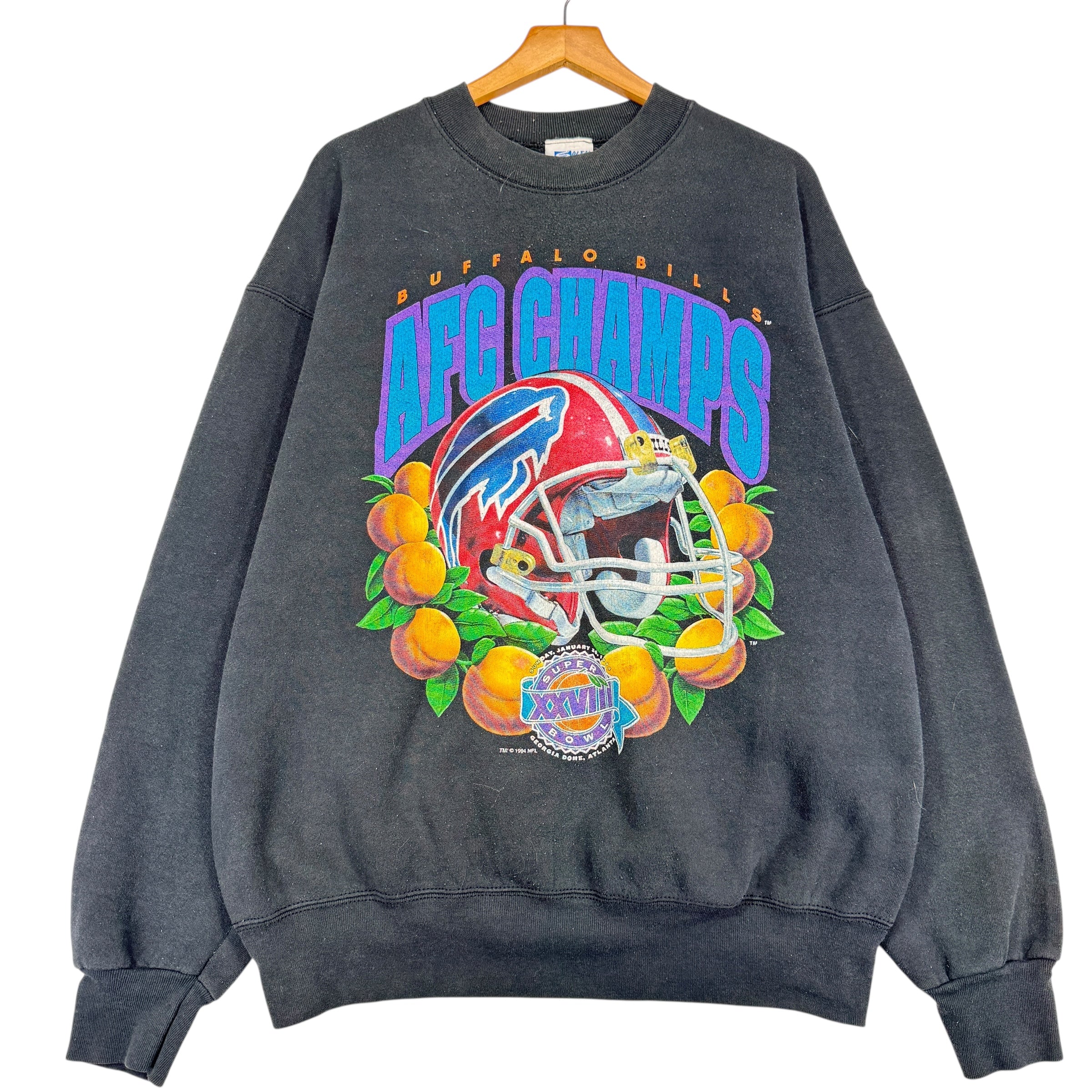 Vintage Buffalo Bills 1994 Super Bowl AFC Champions Crewneck Sweatshirt XL