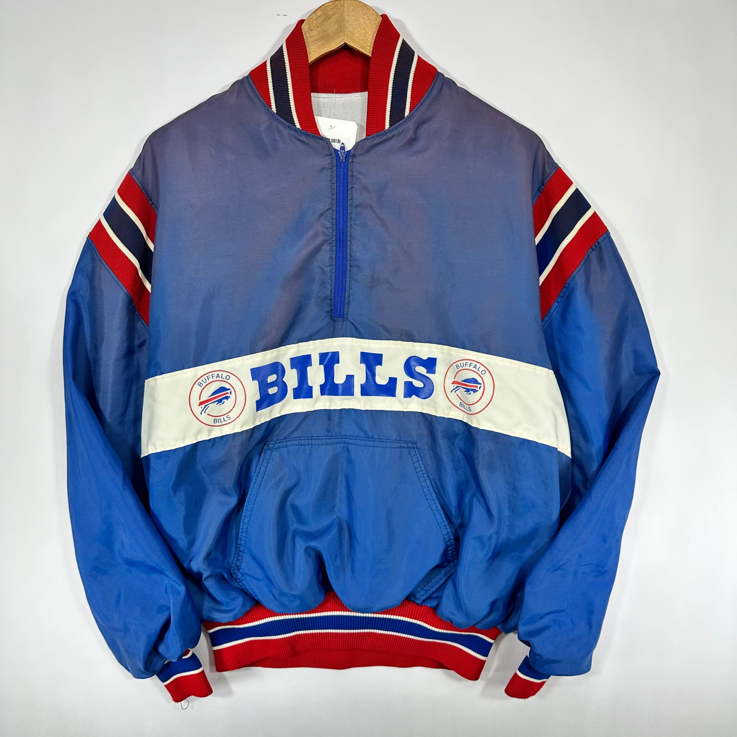 Vintage Buffalo Bills Pullover Windbreaker Jacket Large