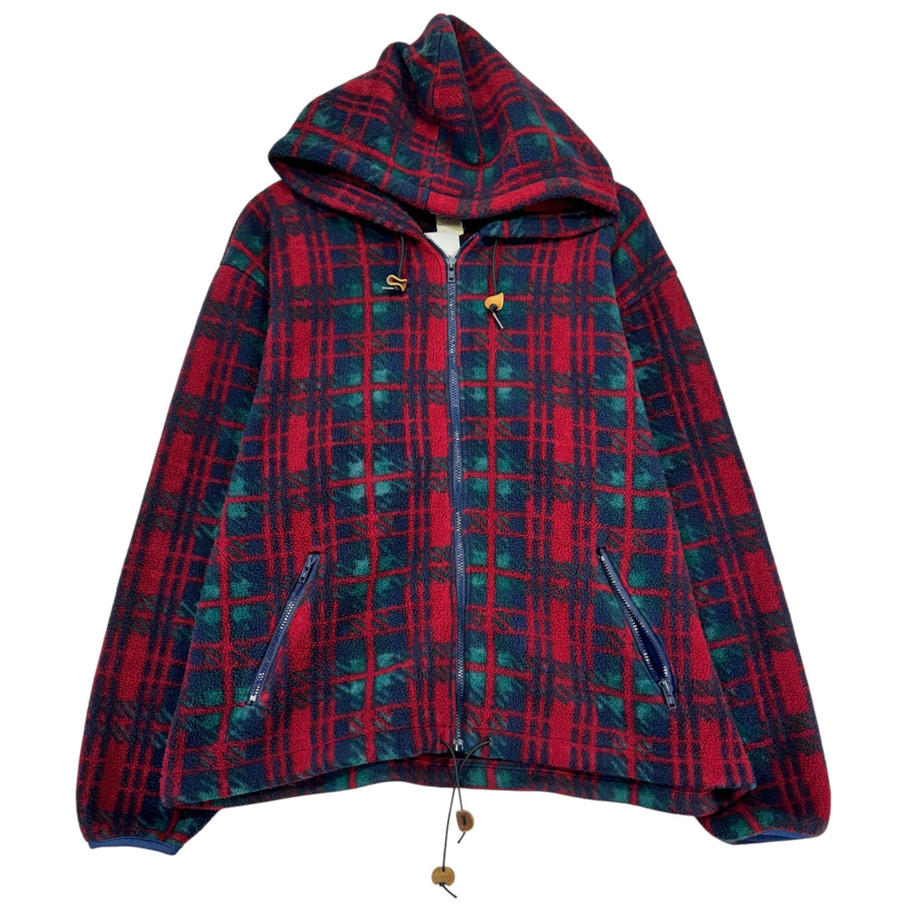 Vintage LL Bean Fleece Zip Up Hoodie Sweatshirt Women’s Large