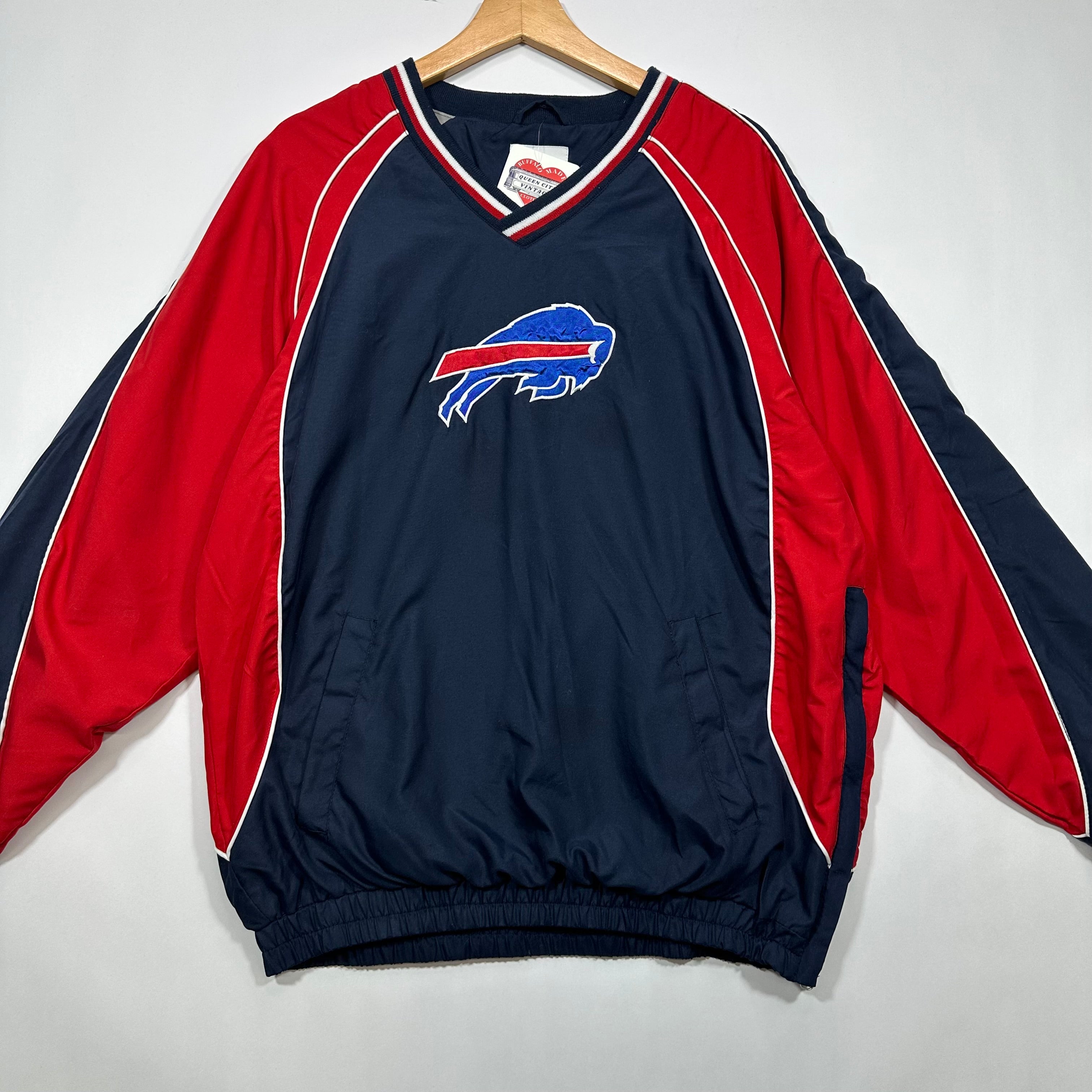 Vintage Buffalo Bills Pullover Windbreaker Jacket Medium