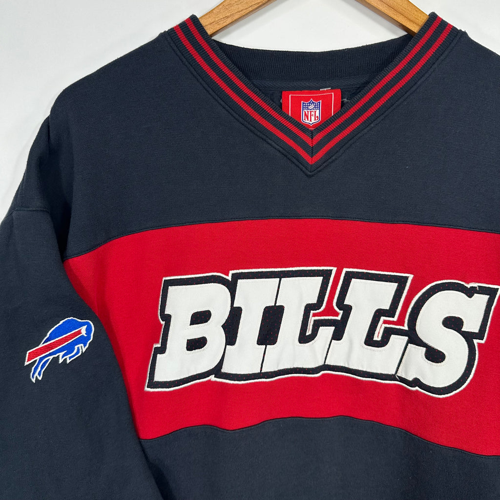 Vintage Buffalo Bills Jersey Sleeve Crewneck Sweatshirt XL