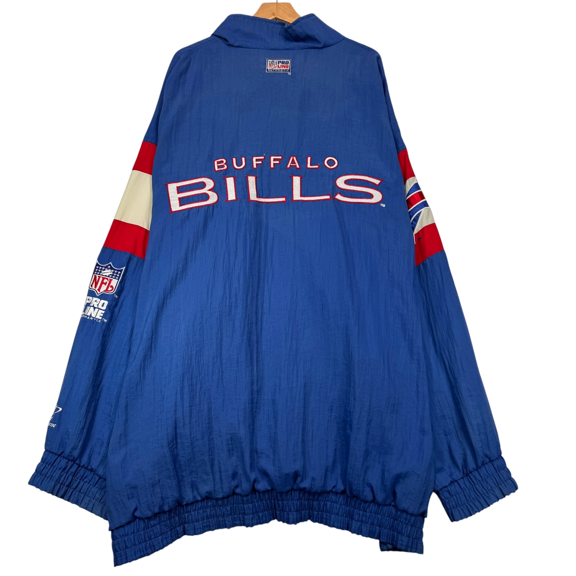 Vintage Buffalo Bills Logo Athletic Zip Up Windbreaker Jacket XXXL