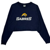 Vintage Buffalo Sabres Cropped Long Sleeve Shirt Large
