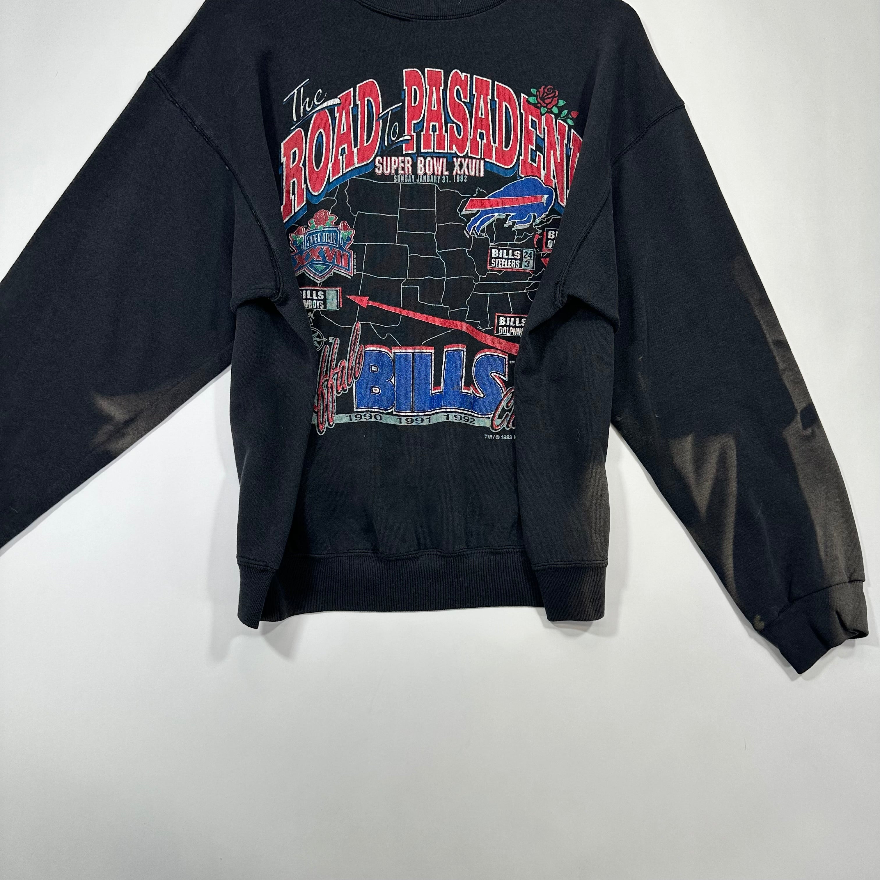 Vintage Buffalo Bills Road To Pasadena Crewneck Sweatshirt XL