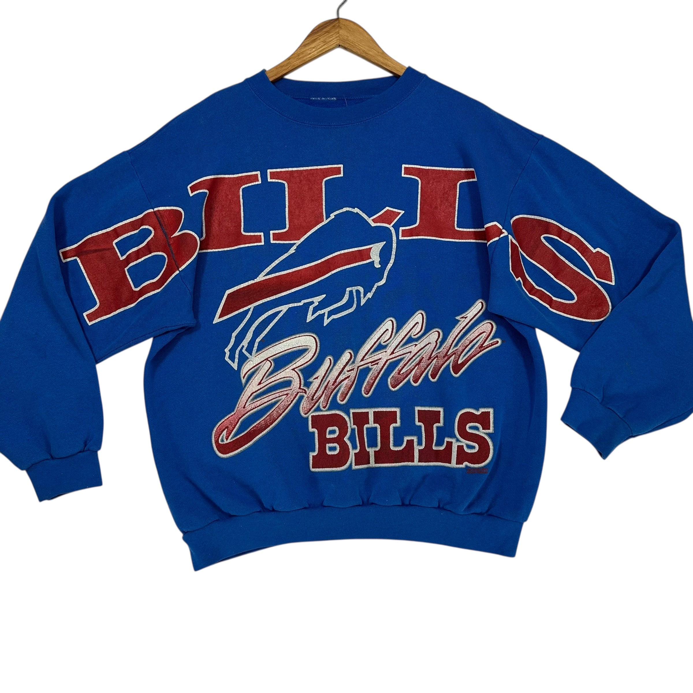 Vintage Buffalo Bills Cross Script Crewneck Sweatshirt Large