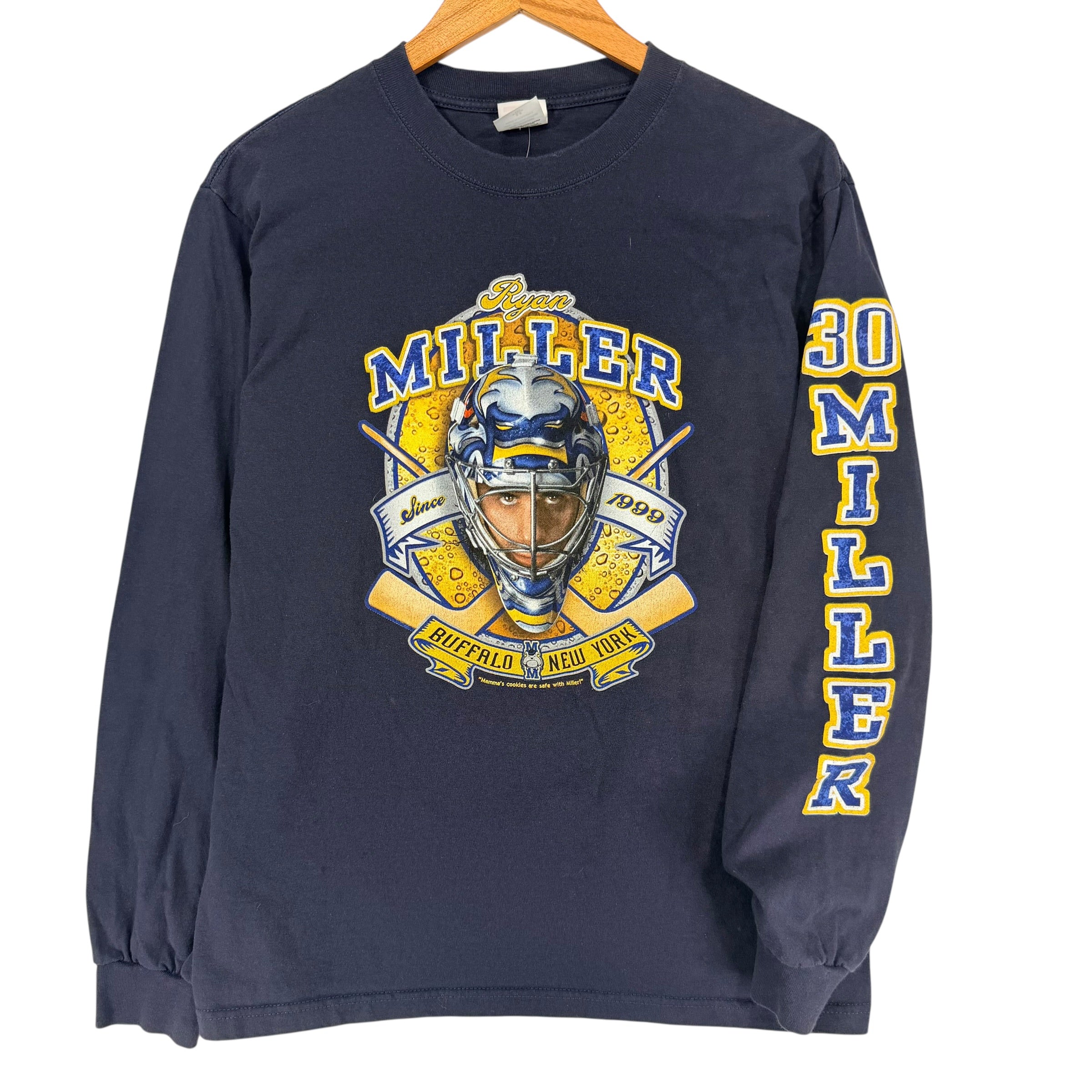 Vintage Buffalo Sabres Ryan Miller Long Sleeve Shirt Medium