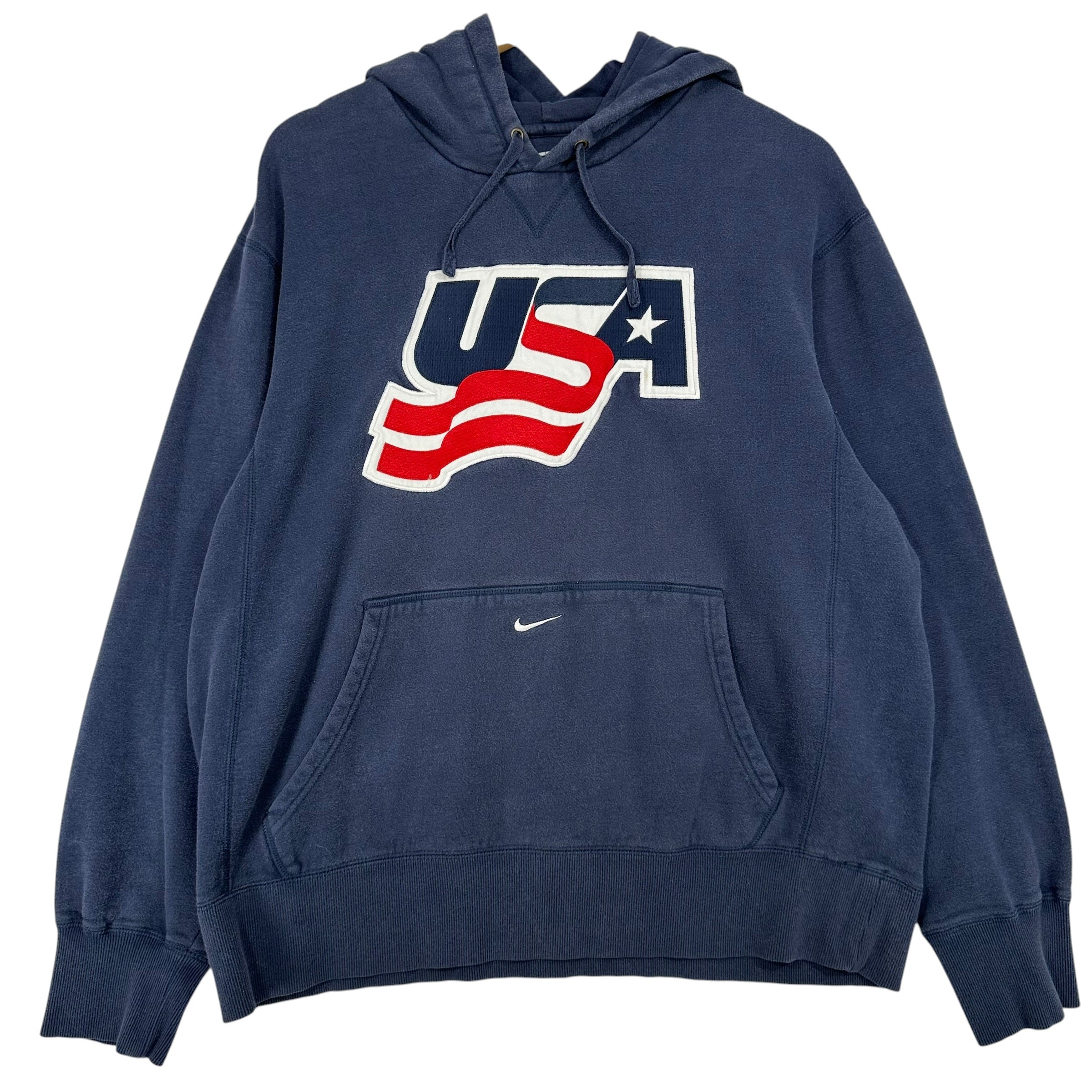 Vintage Buffalo Sabres Embroidered Nike TEAM USA Hoodie Sweatshirt Large