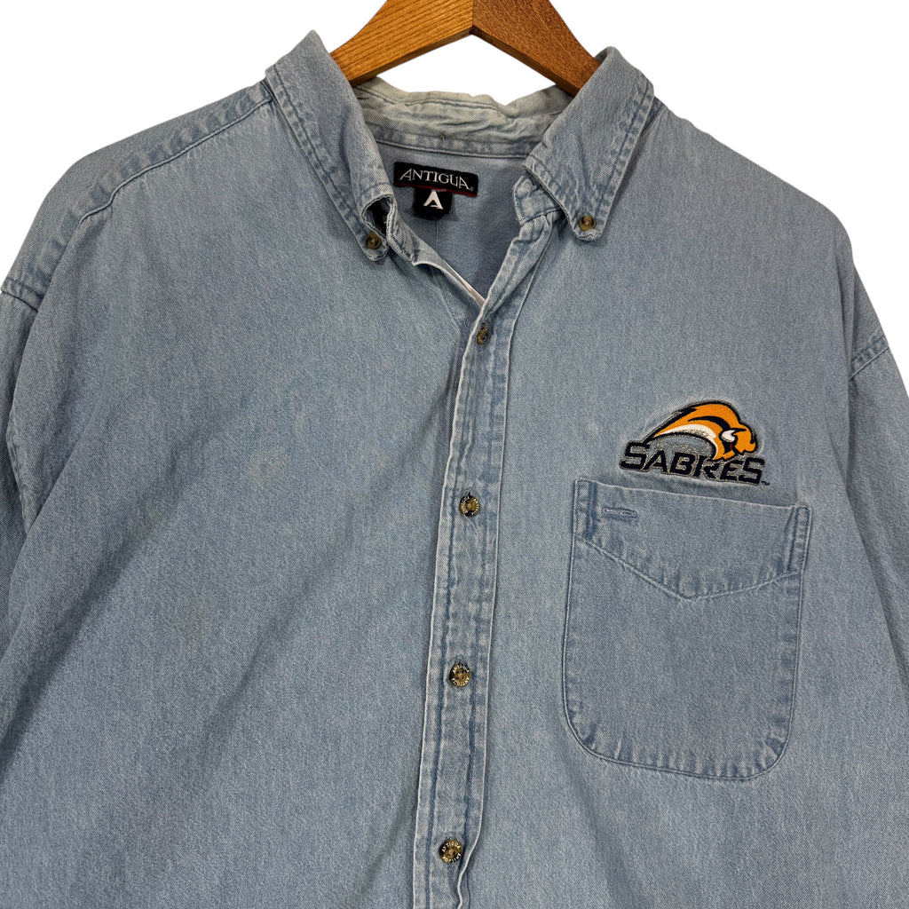 Buffalo Sabres Denim Button Up Long Sleeve Shirt XL
