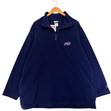 Vintage Buffalo Bills 1/4 Zip Fleece  Sweatshirt XL