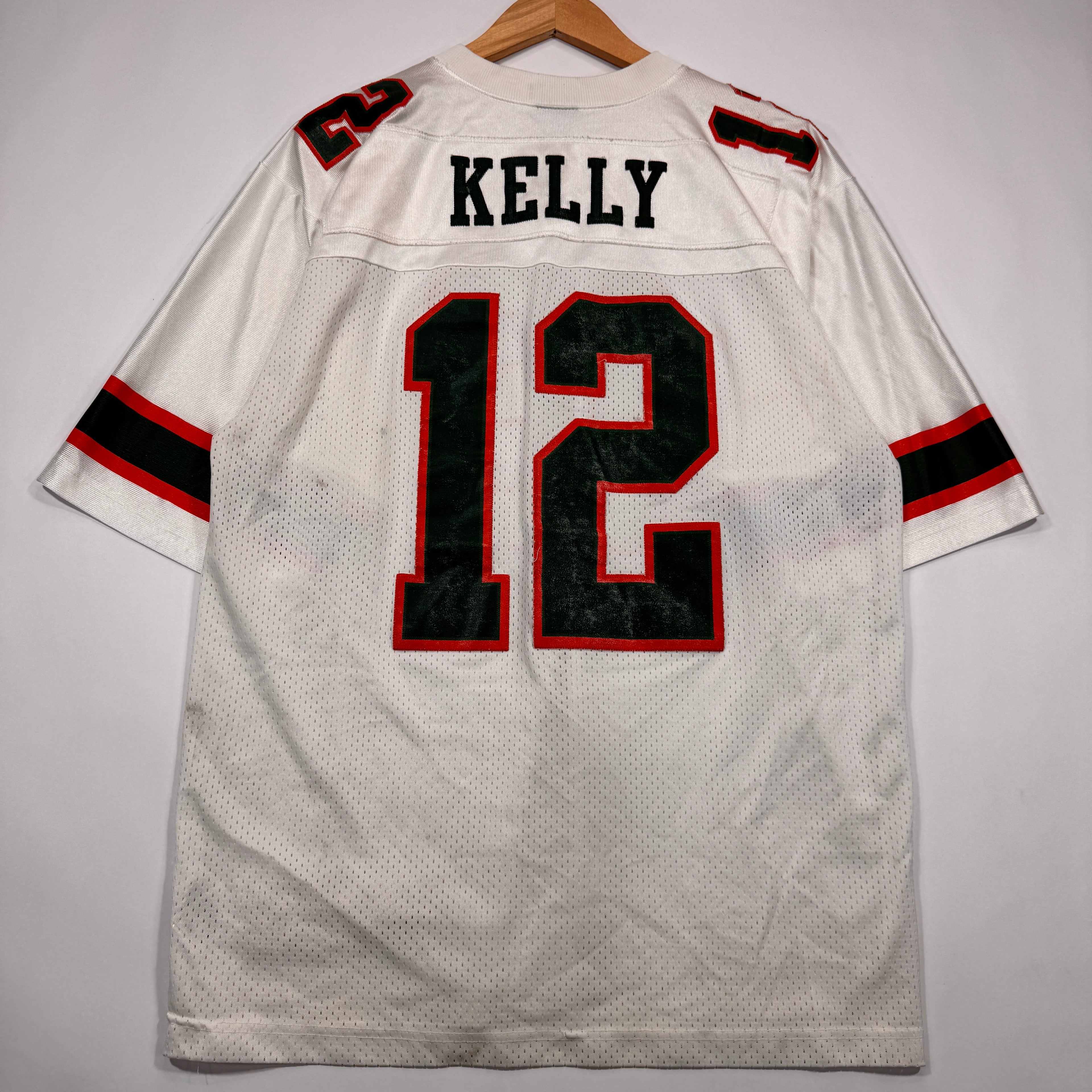 Vintage Buffalo Bills Kelly #12 Miami Hurricanes Jersey Shirt Large