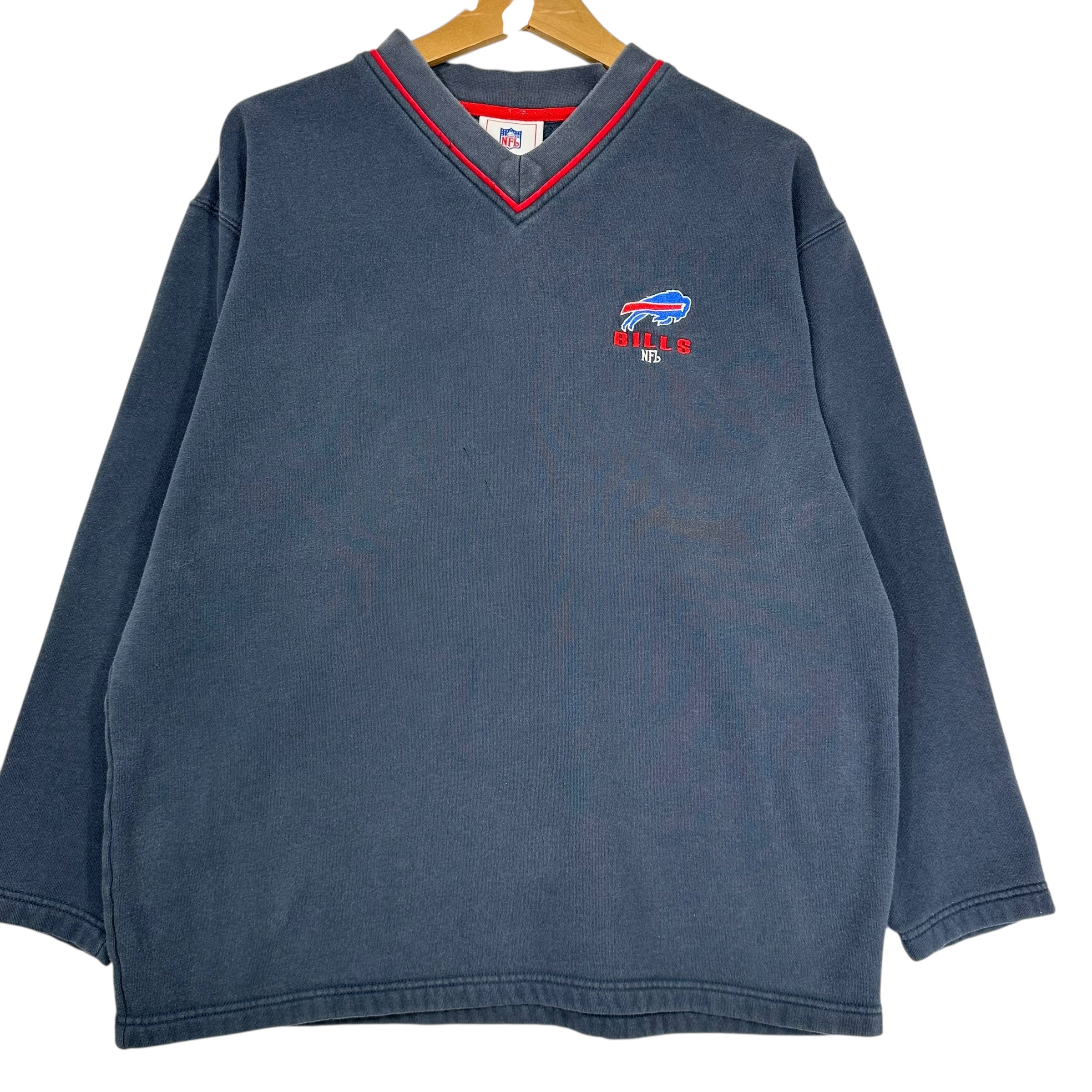 Vintage Buffalo Bills Embroidered Crewneck Sweatshirt Large