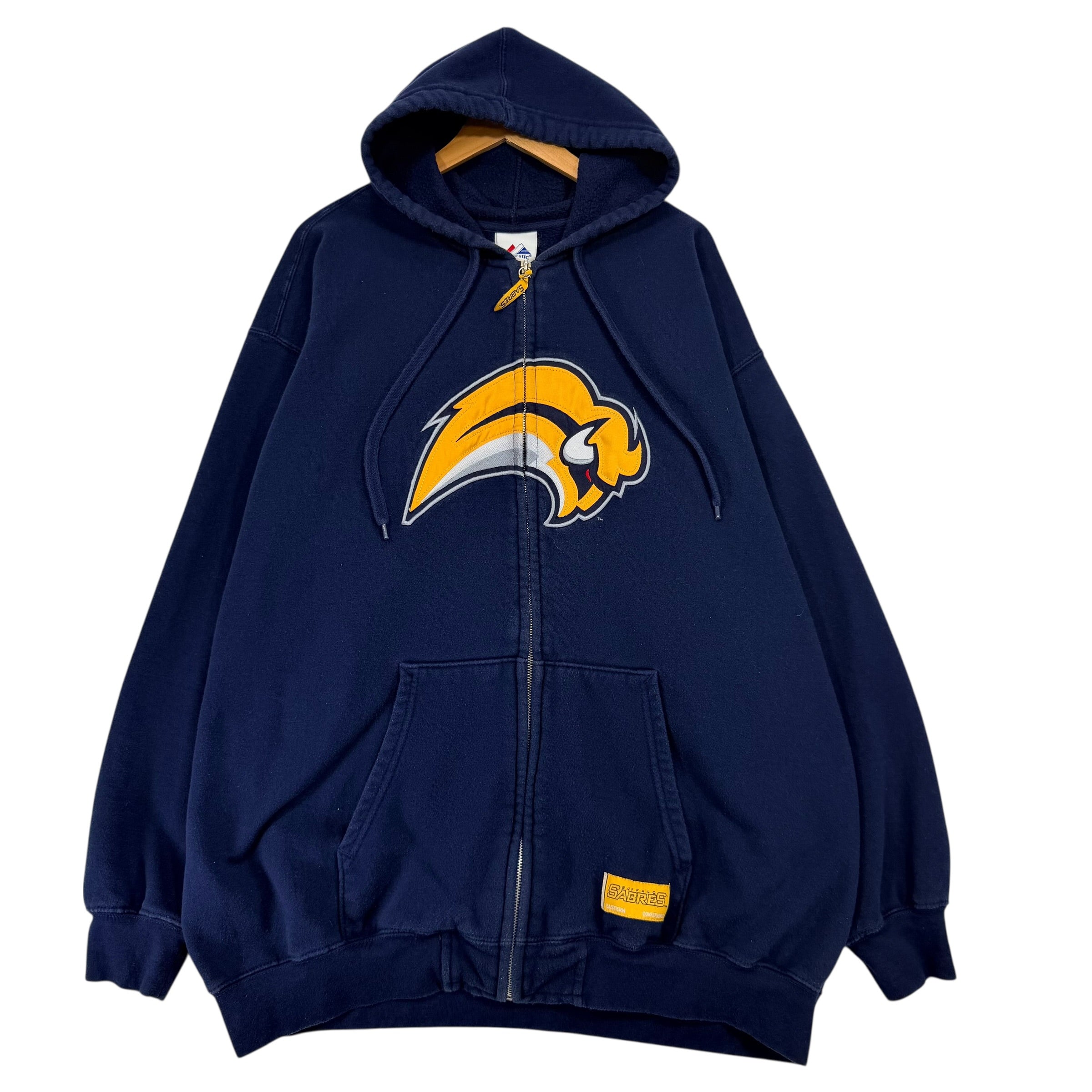 Vintage Buffalo Sabres Zip Up Hoodie Sweatshirt XXL