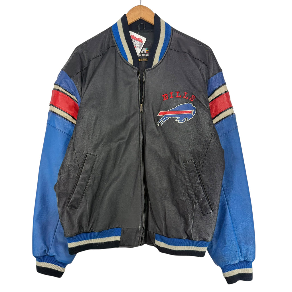 Vintage Buffalo Bills Leather Racing Jacket XL