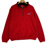 Vintage Buffalo Bills 1/4 Zip Fleece Sweatshirt Large