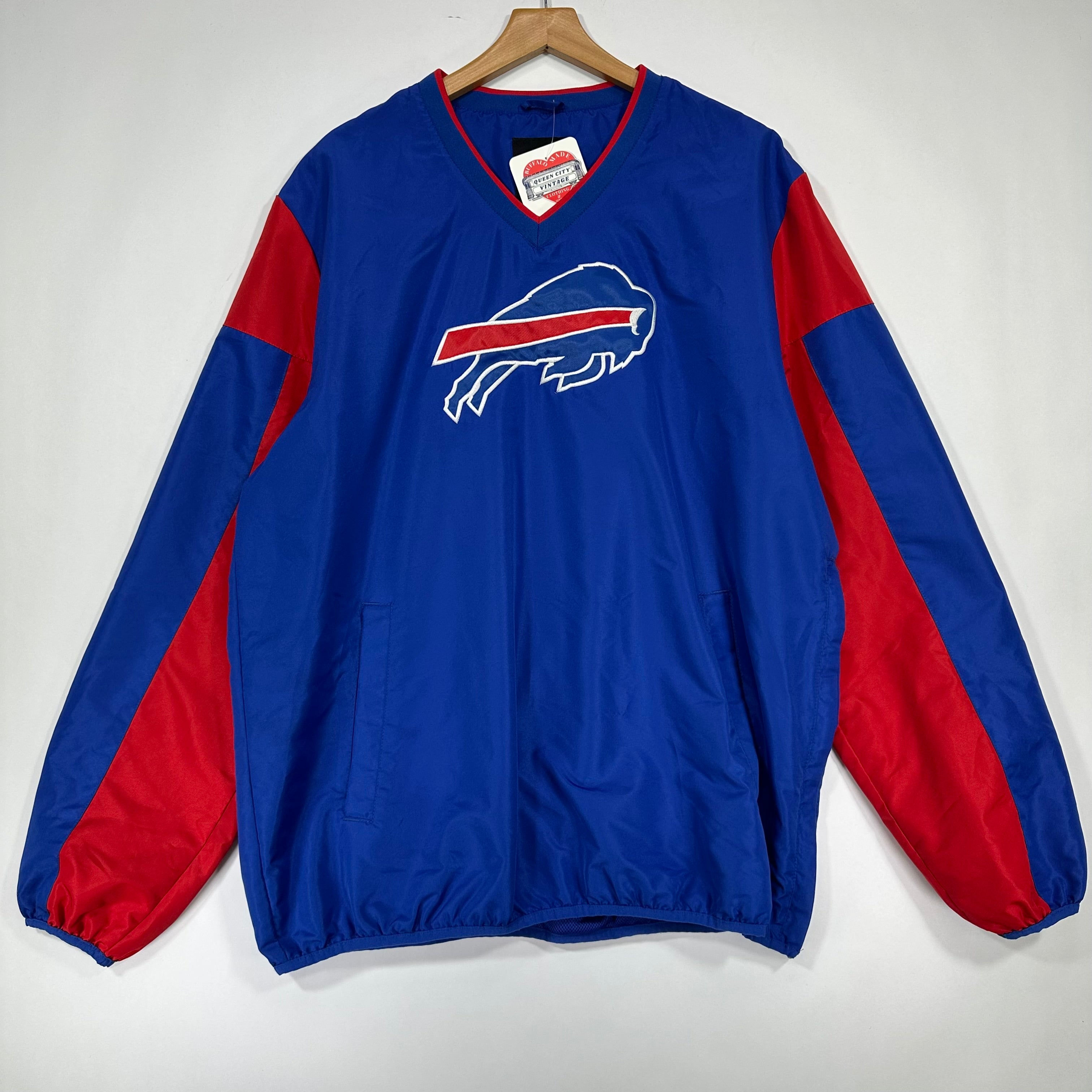 Vintage Buffalo Bills Pullover Windbreaker Jacket Large