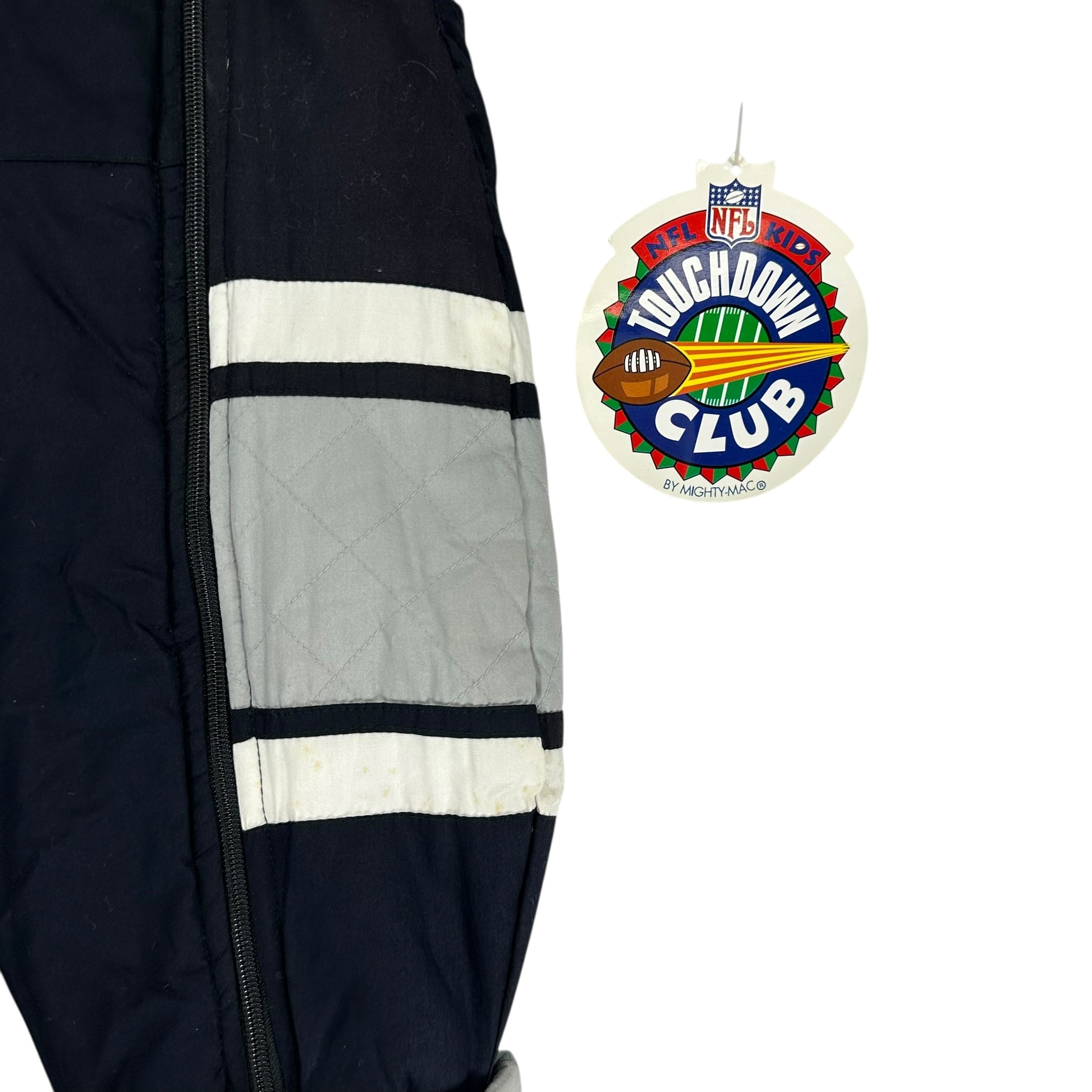 Vintage Kids LA Raiders Onesie Snowsuit Jacket Size 12 Months