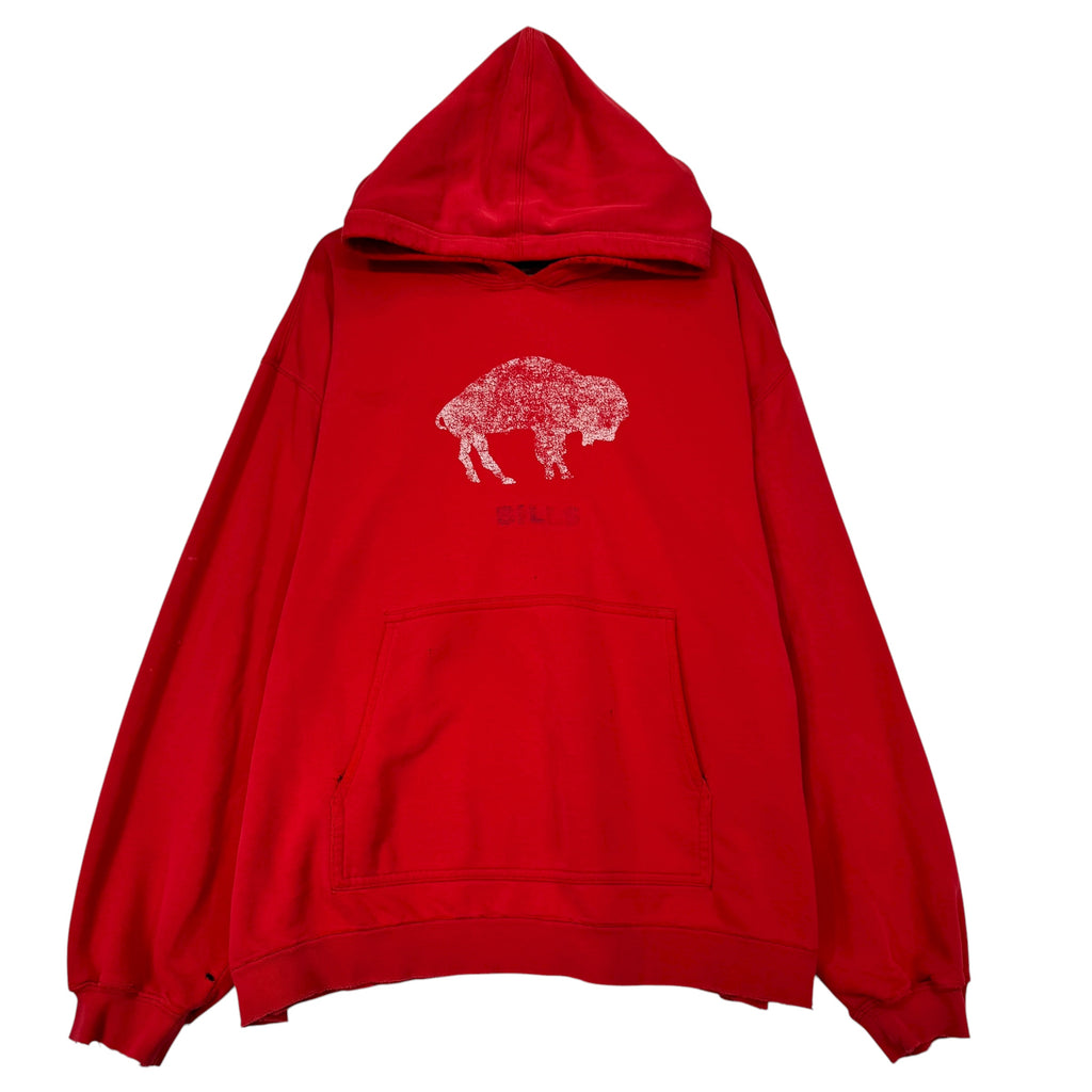 Vintage Buffalo Bills Thrashed Hoodie Sweatshirt XXL