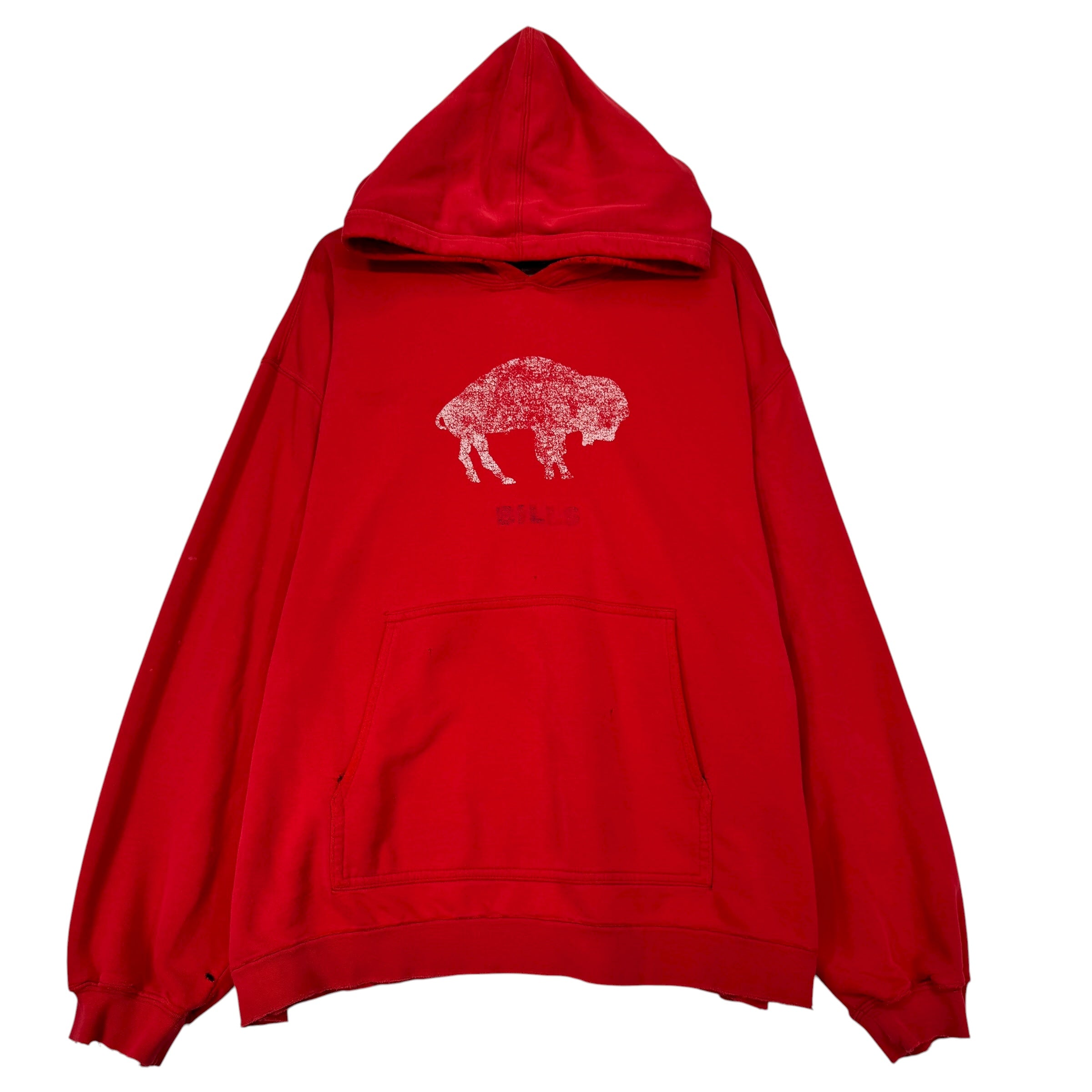 Vintage Buffalo Bills Thrashed Hoodie Sweatshirt XXL