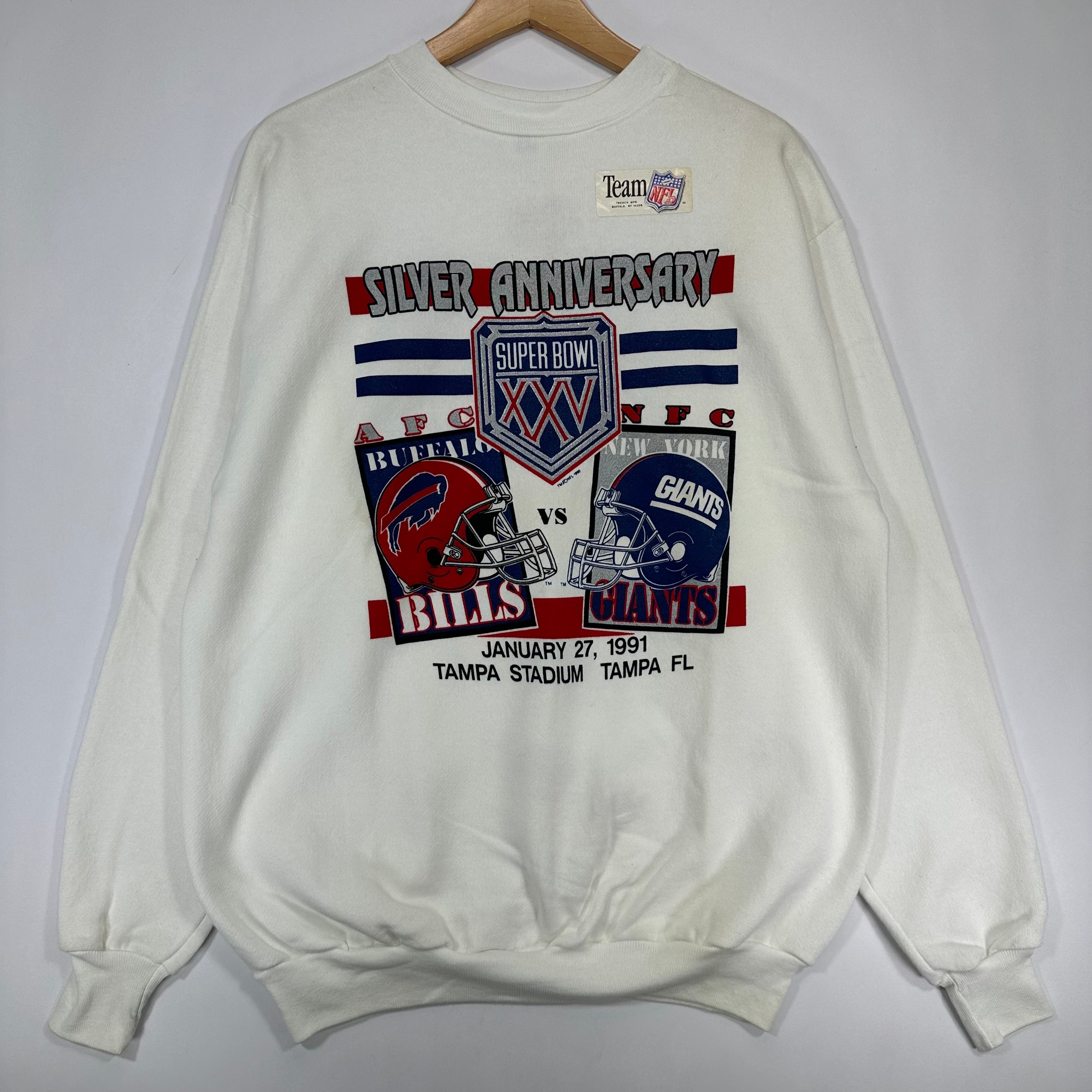 Vintage Buffalo Bills NY Giants 1991 Super Bowl Crewneck Sweatshirt XL