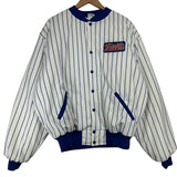 Vintage Buffalo Bills Pinstripe Varsity Bomber Jacket XL