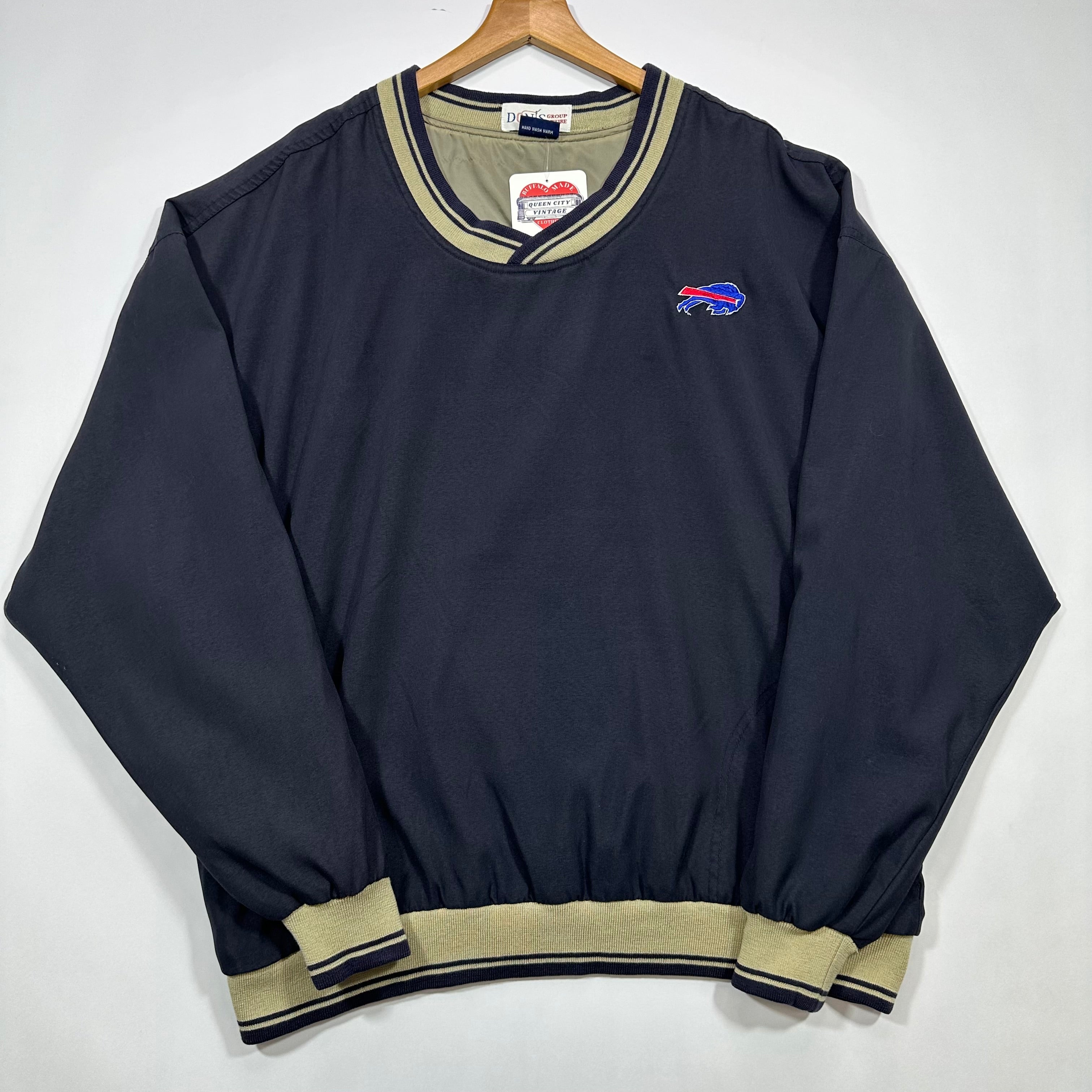 Vintage Buffalo Bills Pullover Windbreaker Jacket Large