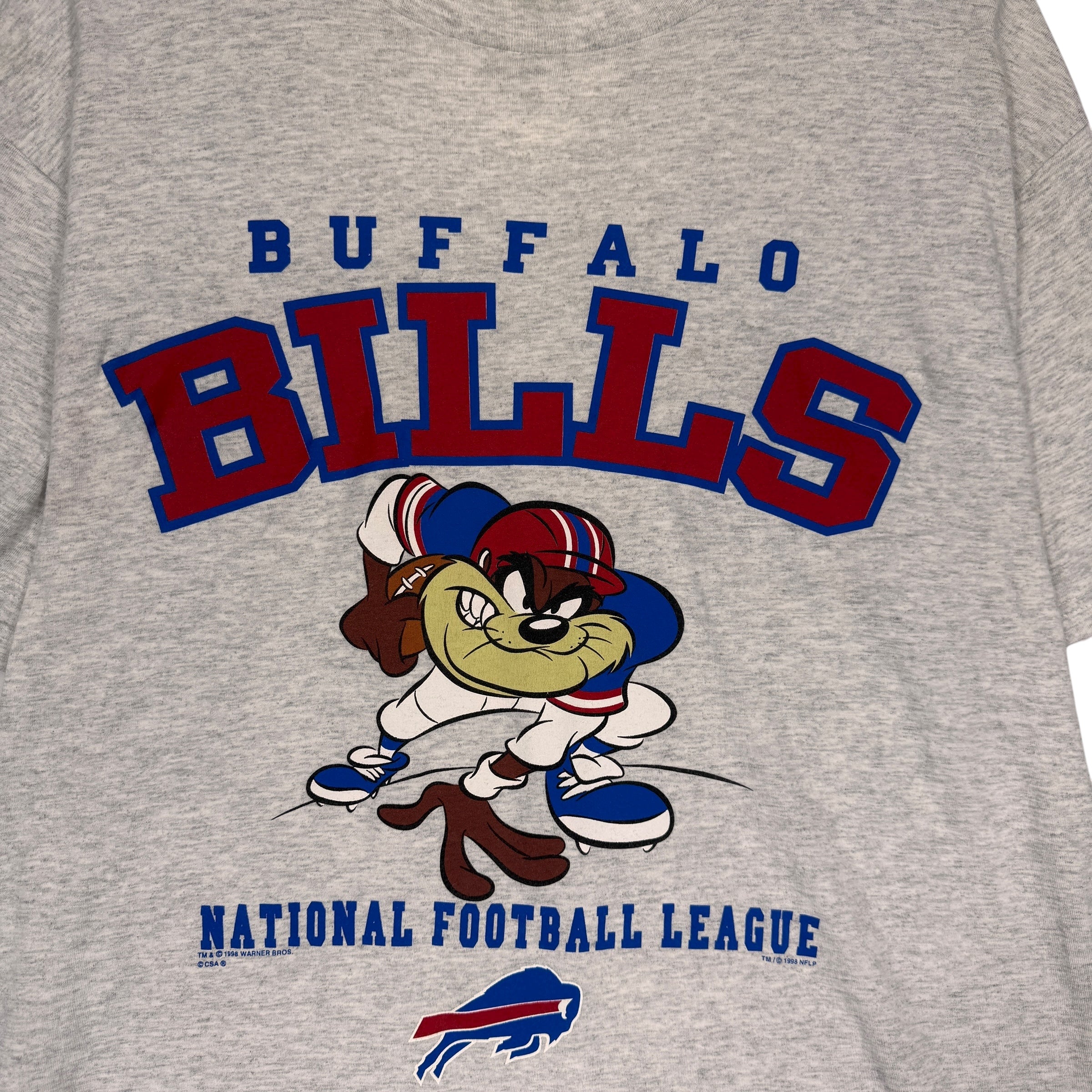 Vintage Buffalo Bills Taz Looney Tunes Cartoon Shirt Large