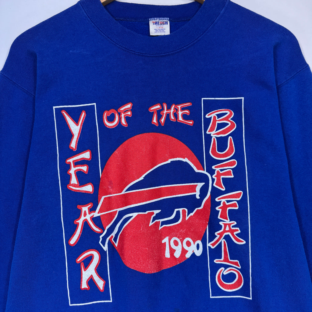 Vintage Buffalo Bills 1990 Year of the Buffalo Crewneck Sweatshirt Medium