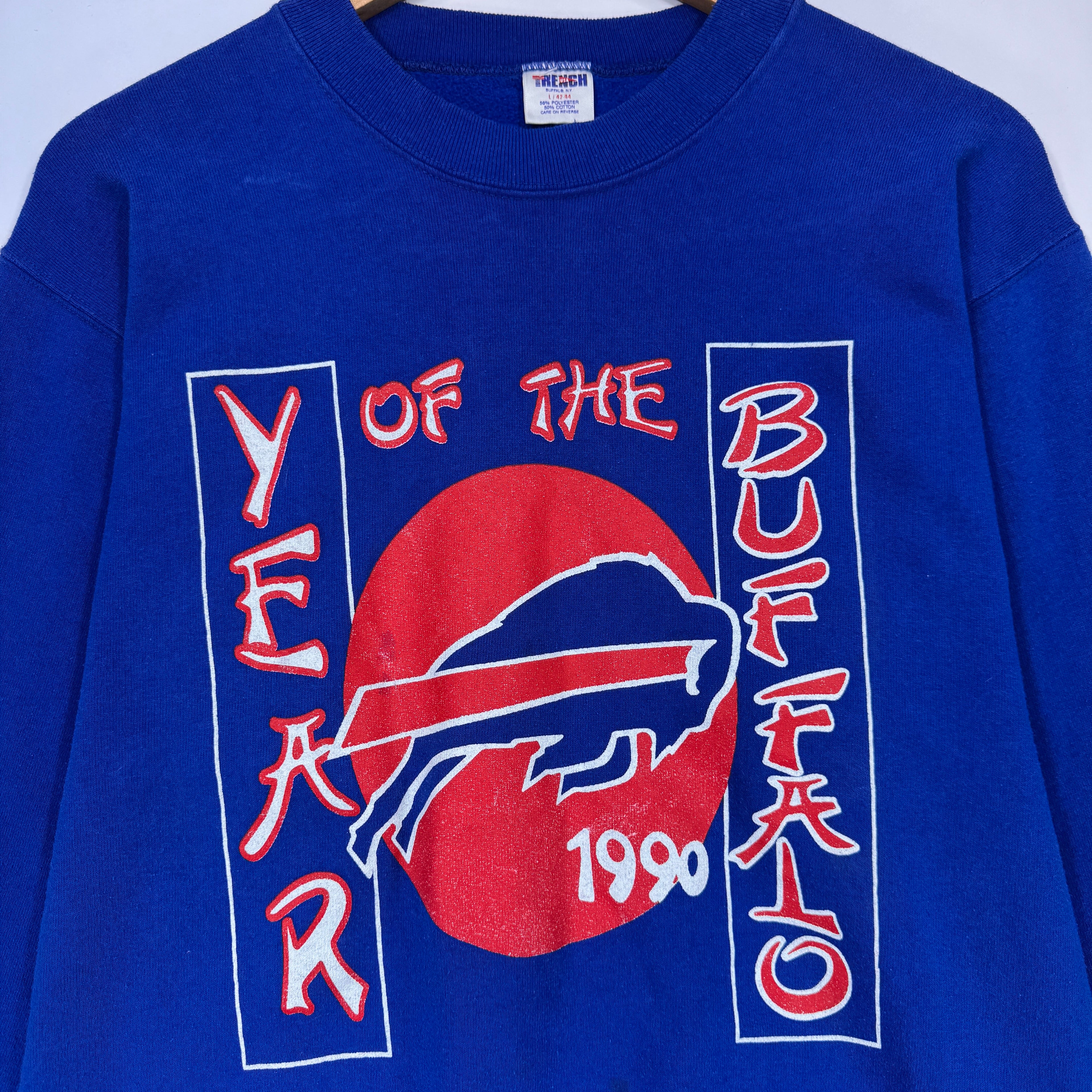 Vintage Buffalo Bills 1990 Year of the Buffalo Crewneck Sweatshirt Medium