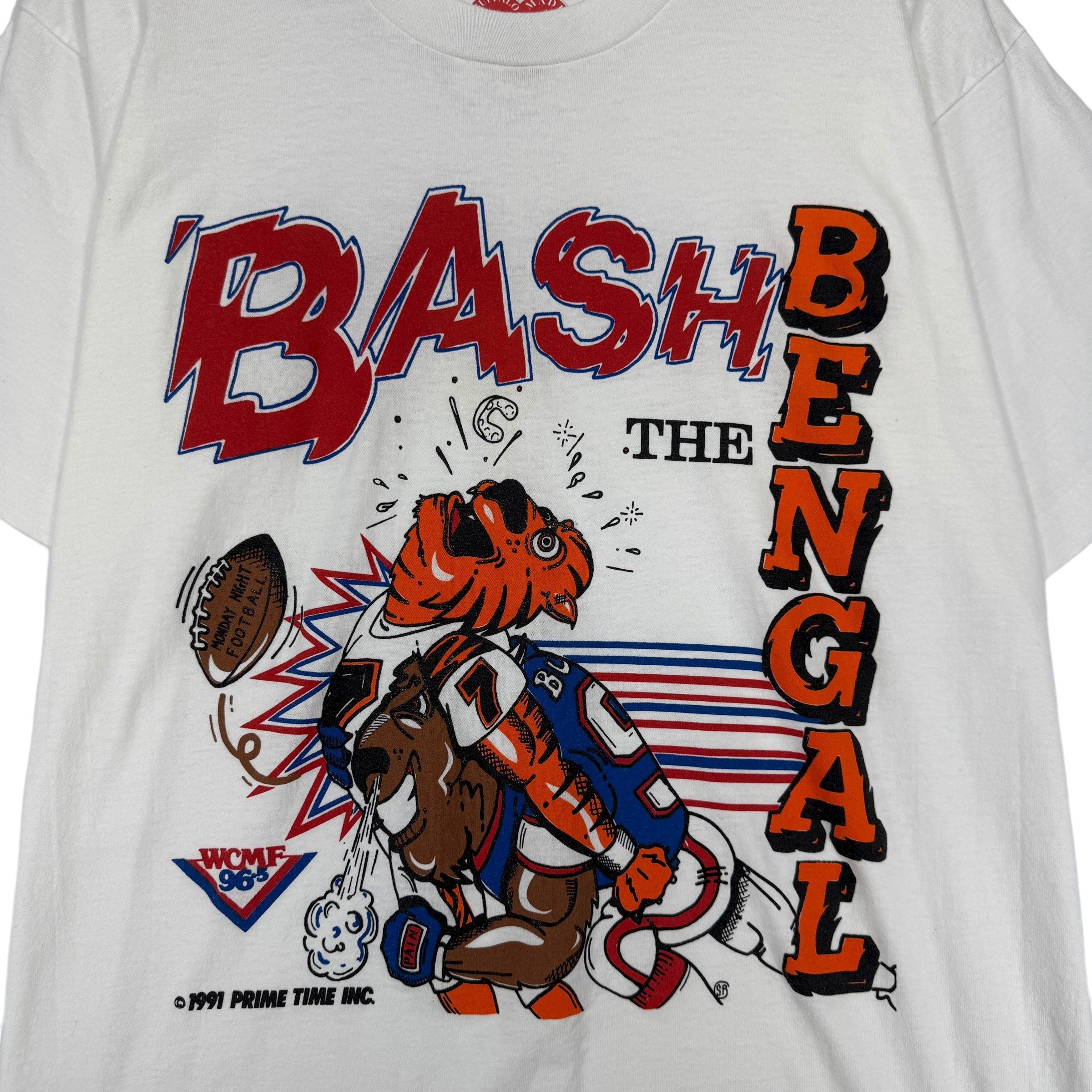 Vintage Buffalo Bills Bash the Bengal Cartoon Shirt XL