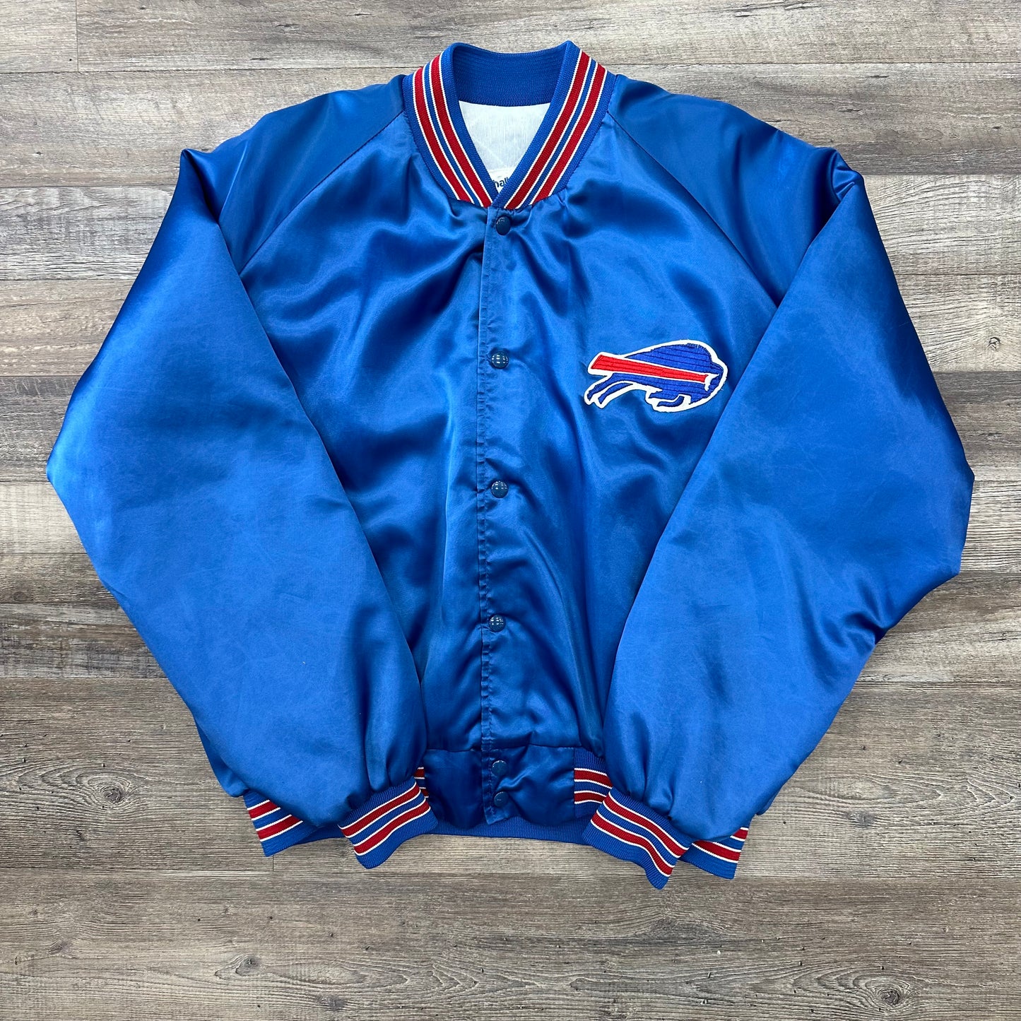 Vintage Buffalo Bills Satin Bomber Jacket XXL