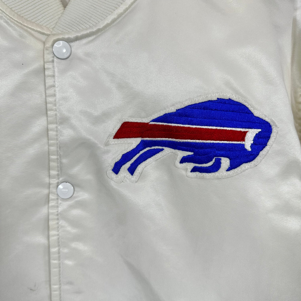 Vintage Buffalo Bills White Starter Satin Jacket Large