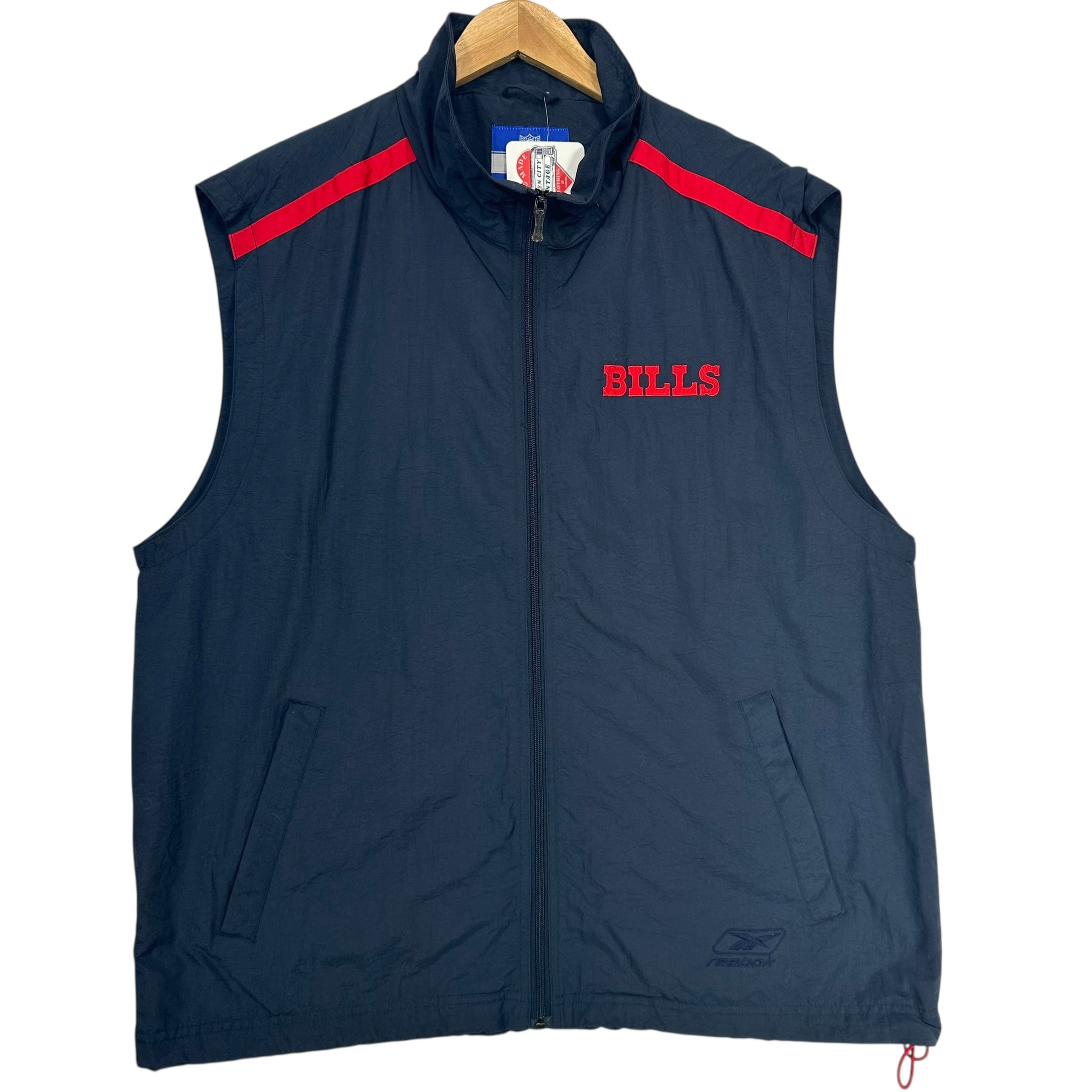 Vintage Buffalo Bills Windbreaker Vest Jacket Large
