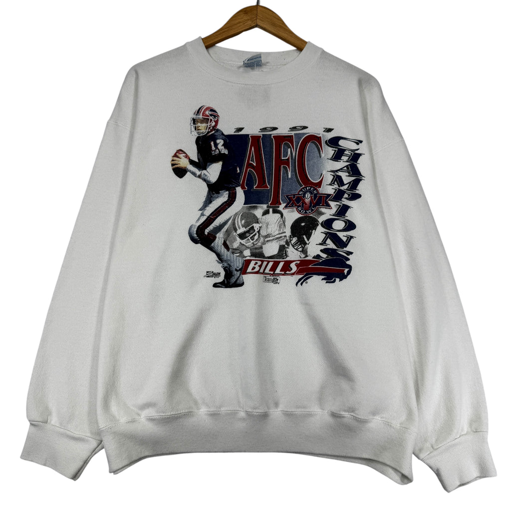 Vintage Buffalo Bills 1991 AFC Champions Crewneck Sweatshirt XL
