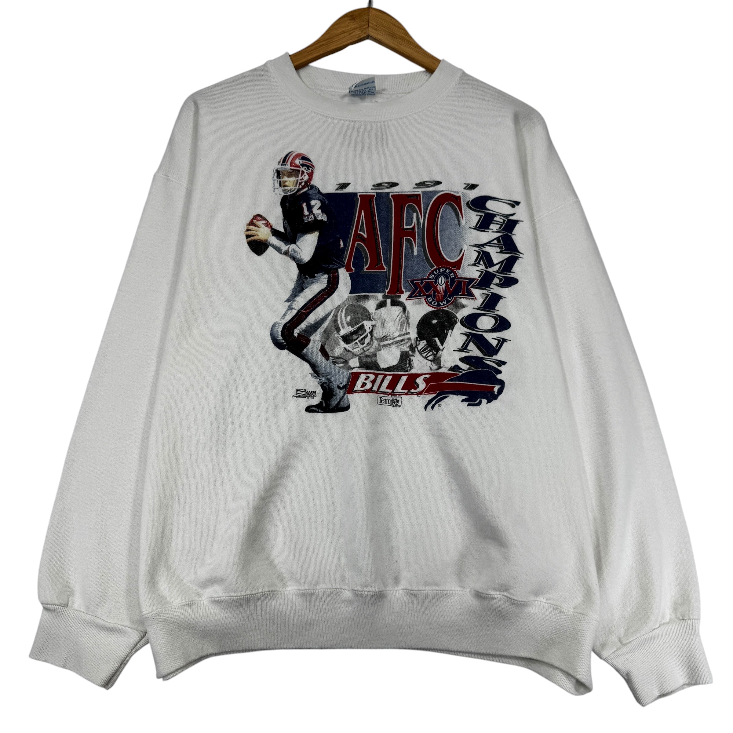 Vintage Buffalo Bills 1991 AFC Champions Crewneck Sweatshirt XL