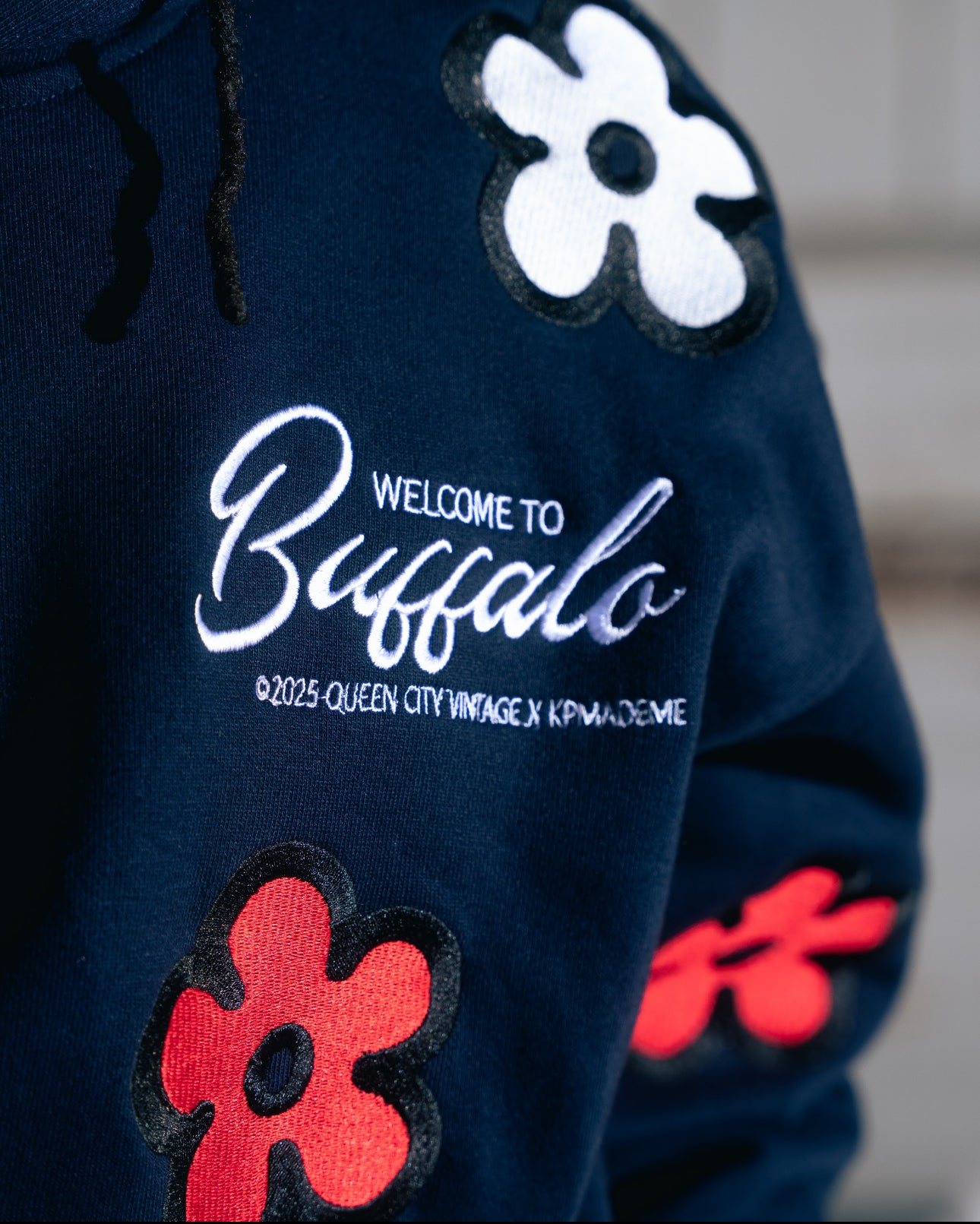 QCV Exclusive x KP MADE ME “WELCOME TO BUFFALO” Embroidered Hoodie Sweatshirt