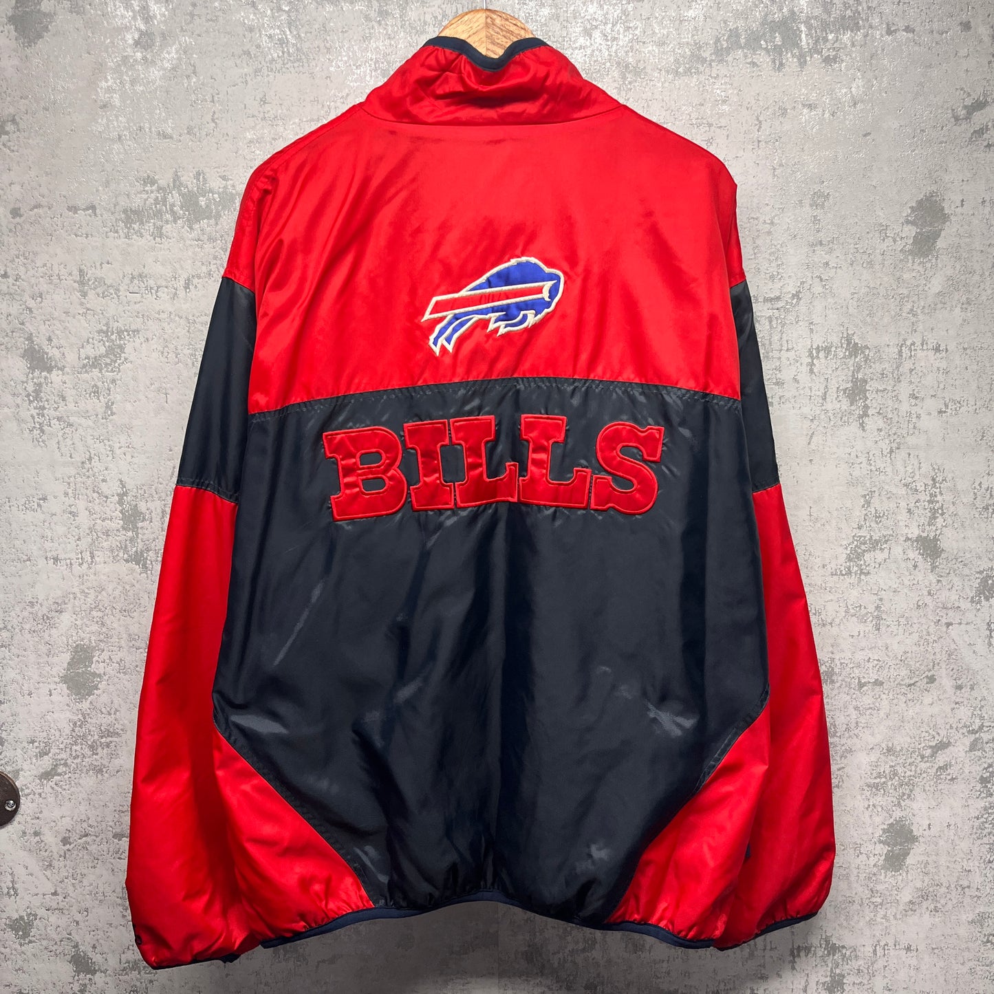 Vintage Buffalo Bills Zip Up Windbreaker Jacket XL