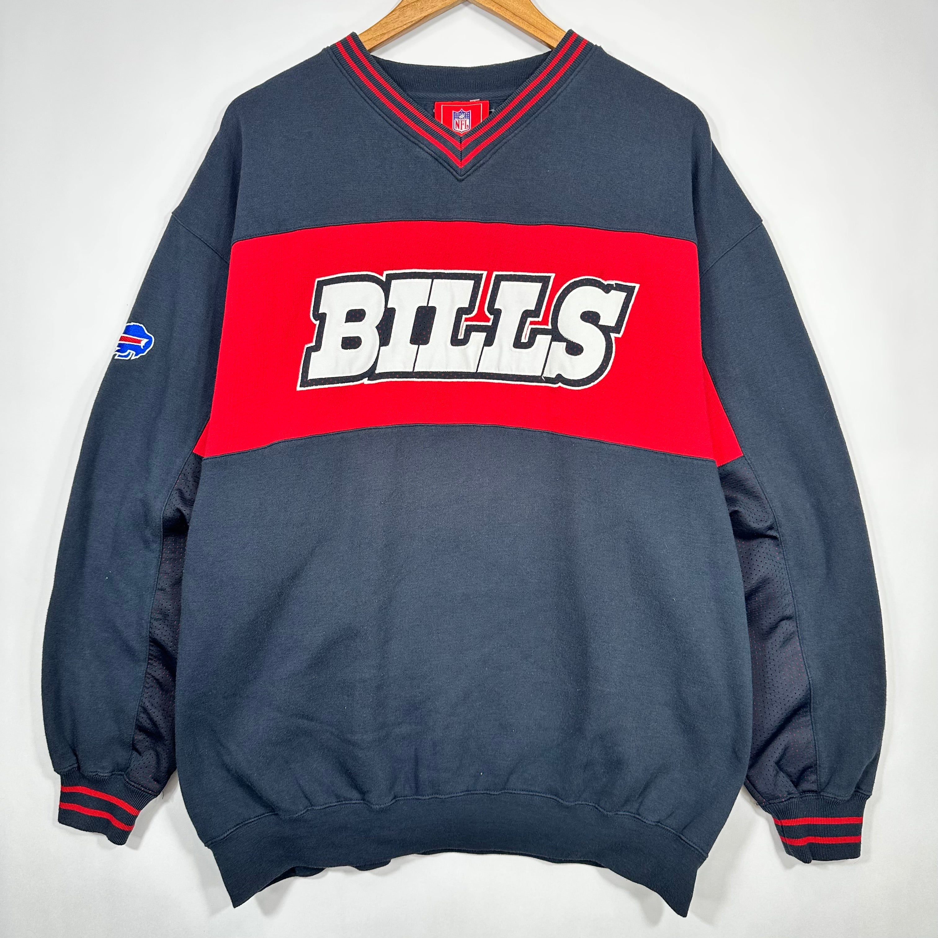 Vintage Buffalo Bills Jersey Sleeve Crewneck Sweatshirt XL