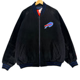 Vintage Buffalo Bills Suede Leather Bomber Jacket Large