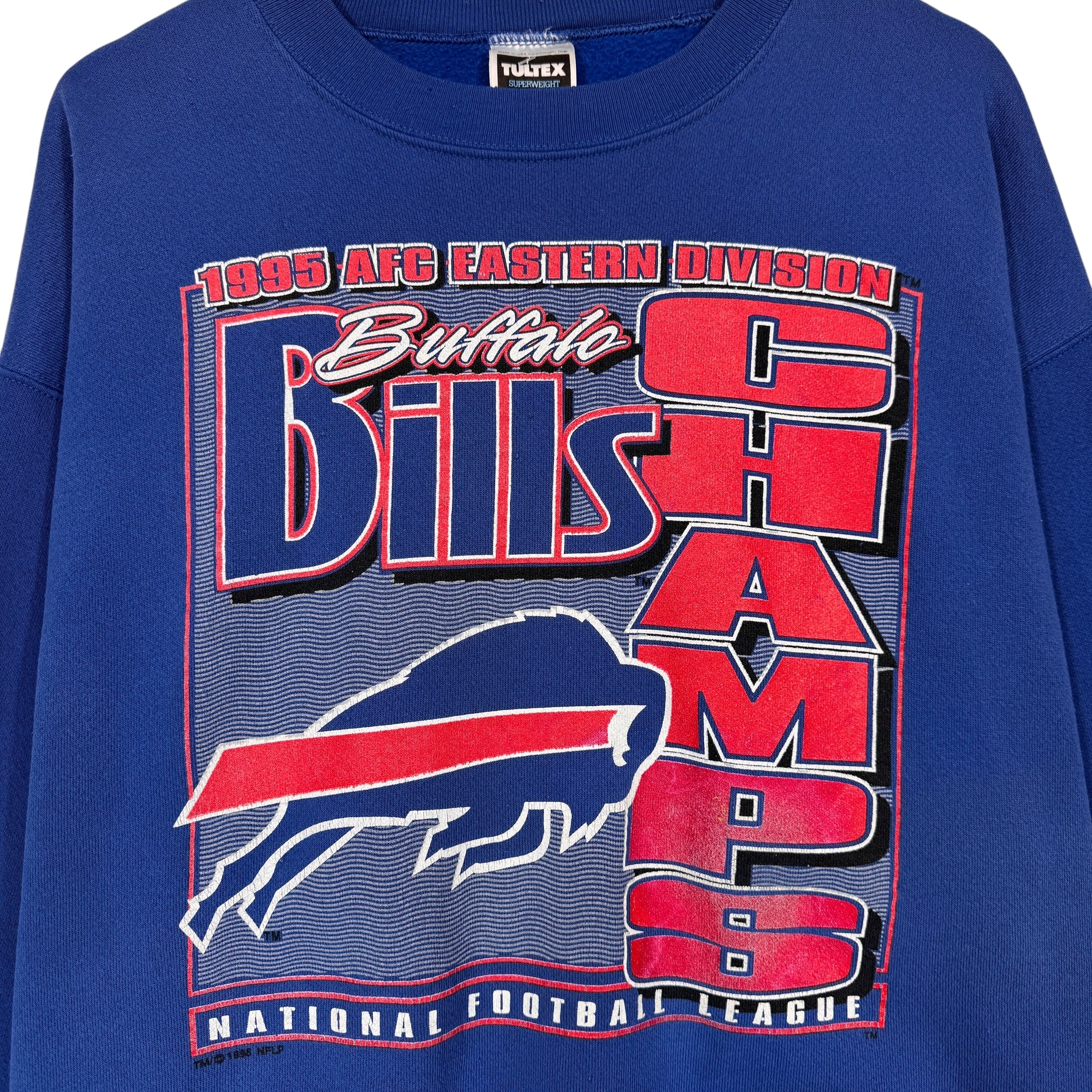 Vintage Buffalo Bills 1995 AFC East Champions Crewneck Sweatshirt XL