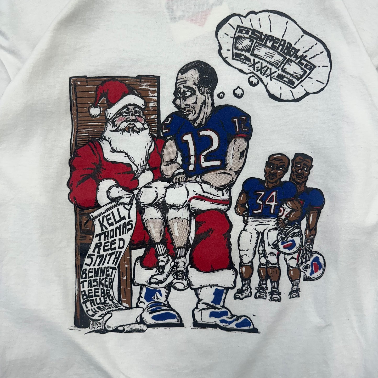 Vintage Buffalo Bills Christams Santa Shirt XL