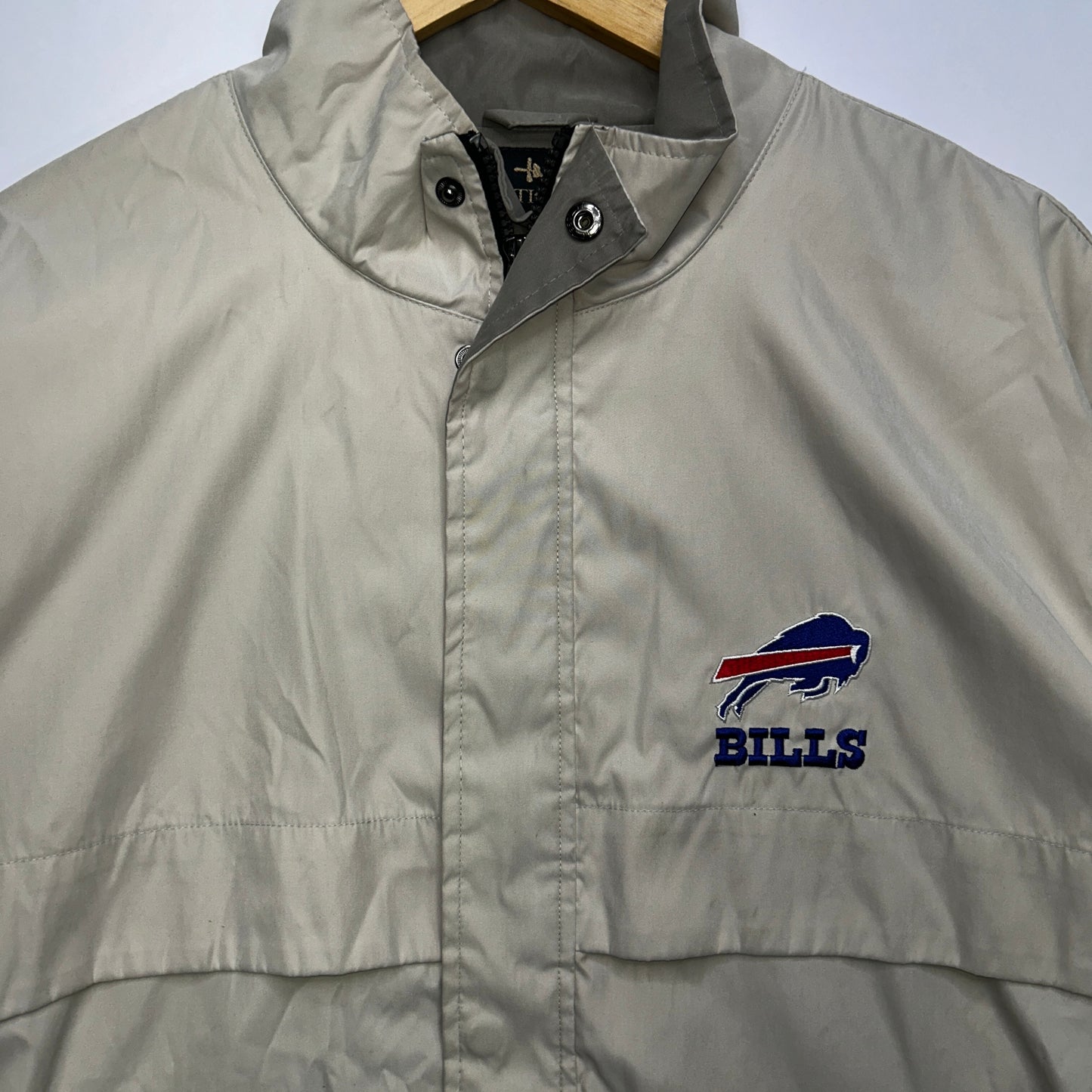 Vintage Buffalo Bills Zip Up Windbreaker Jacket Large
