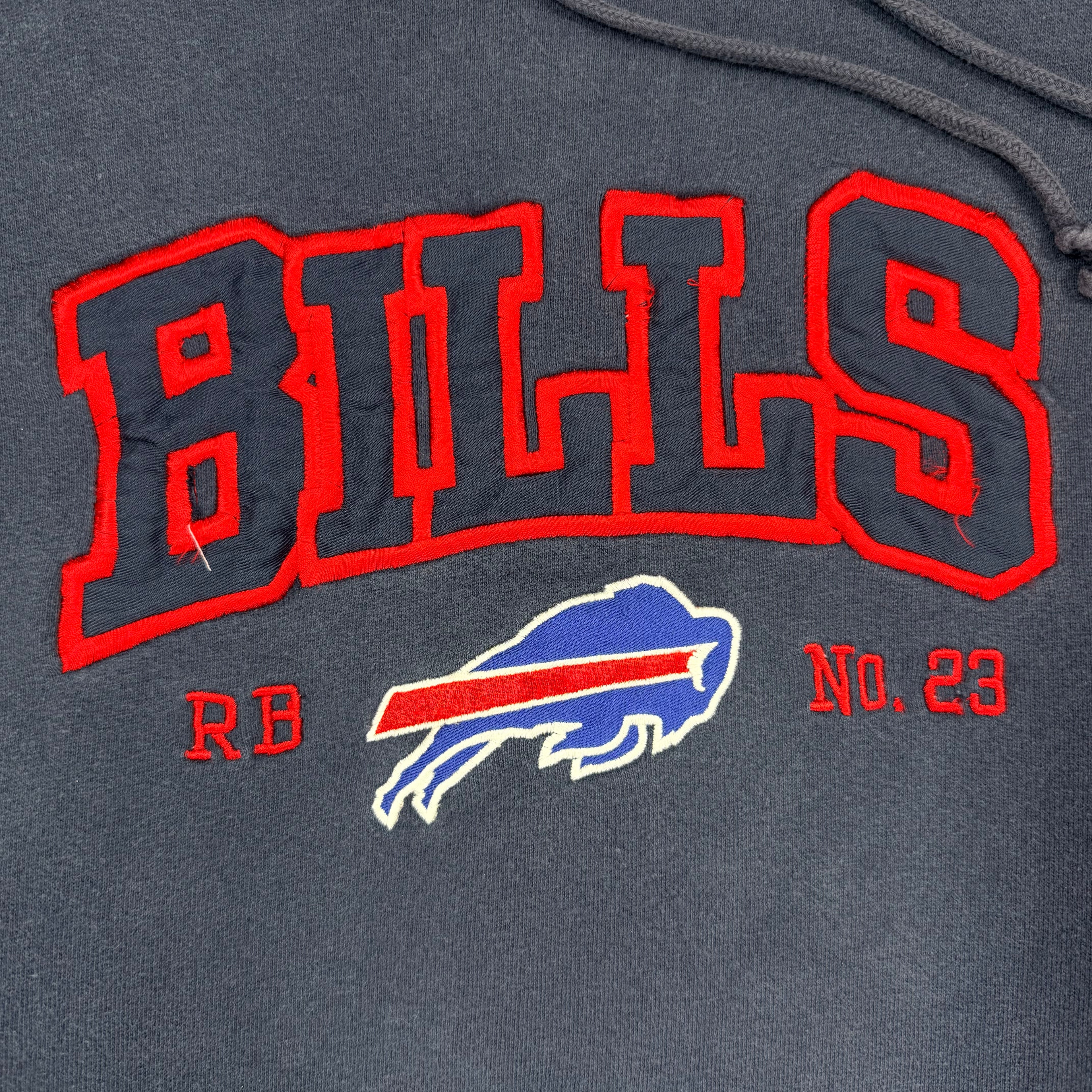 Vintage Buffalo Bills Marshawn Lynch Embroidered Hoodie Sweatshirt XL
