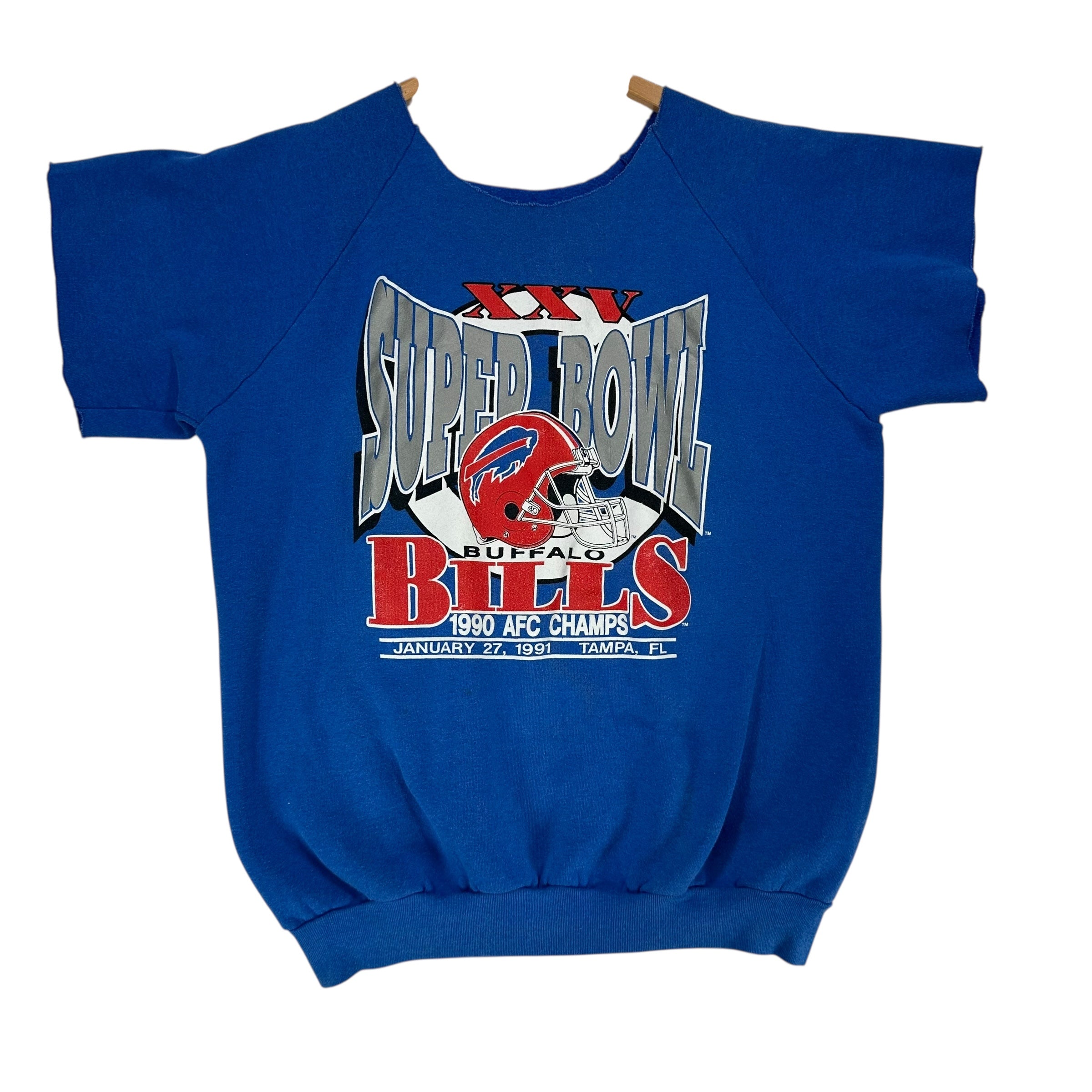 Vintage Buffalo Bills 1990 AFC Champs Chopped Crewneck Sweatshirt XL