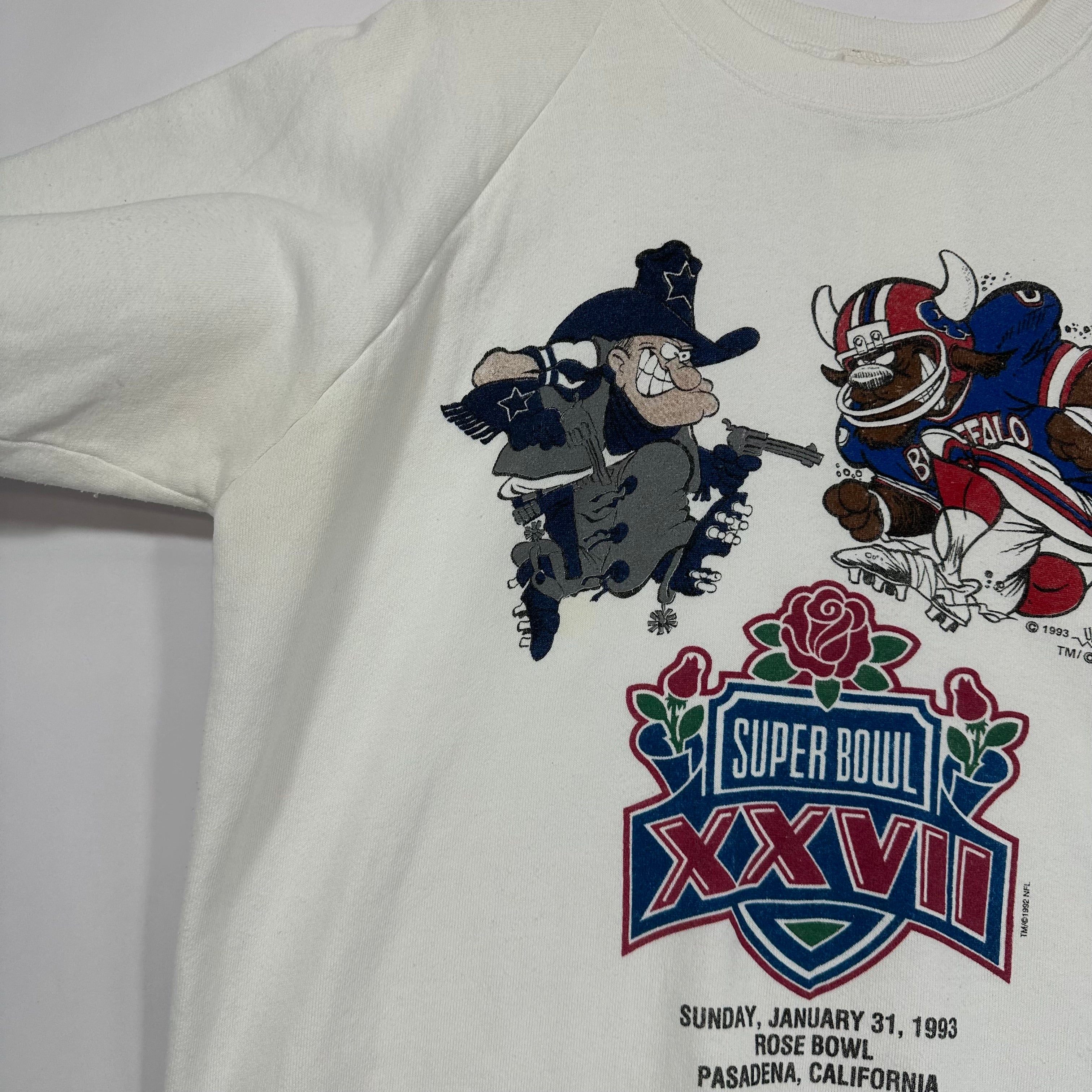 Vintage Buffalo Bills Dallas Cowboys 1993 Super Bowl Crewneck Sweatshirt XXL
