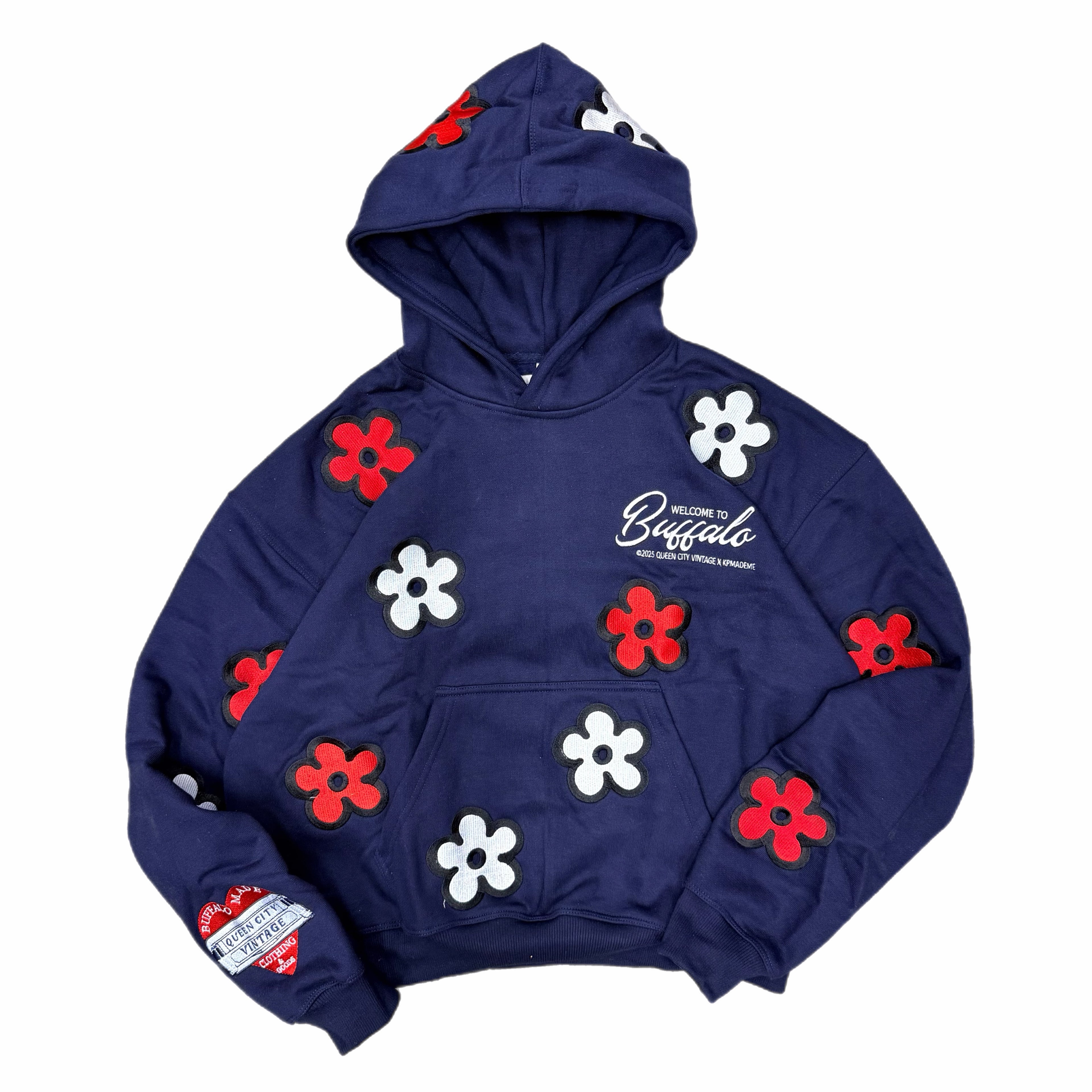 QCV Exclusive x KP MADE ME “WELCOME TO BUFFALO” Embroidered Hoodie Sweatshirt