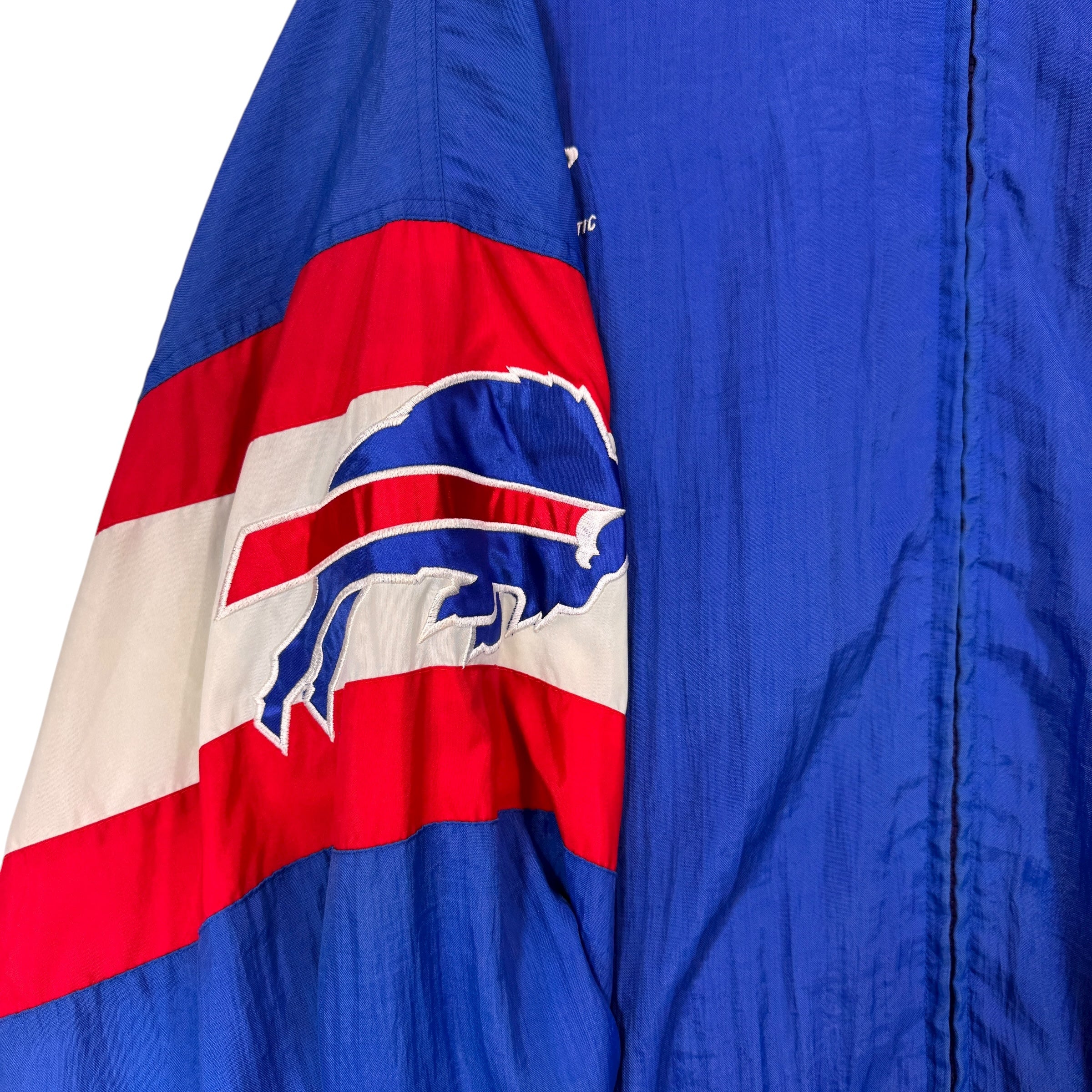 Vintage Buffalo Bills Logo Athletic Zip Up Windbreaker Jacket XXXL