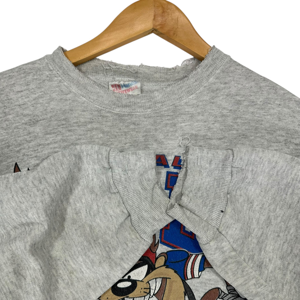Vintage Buffalo Bills Looney Tunes Taz Crewneck Sweatshirt Large