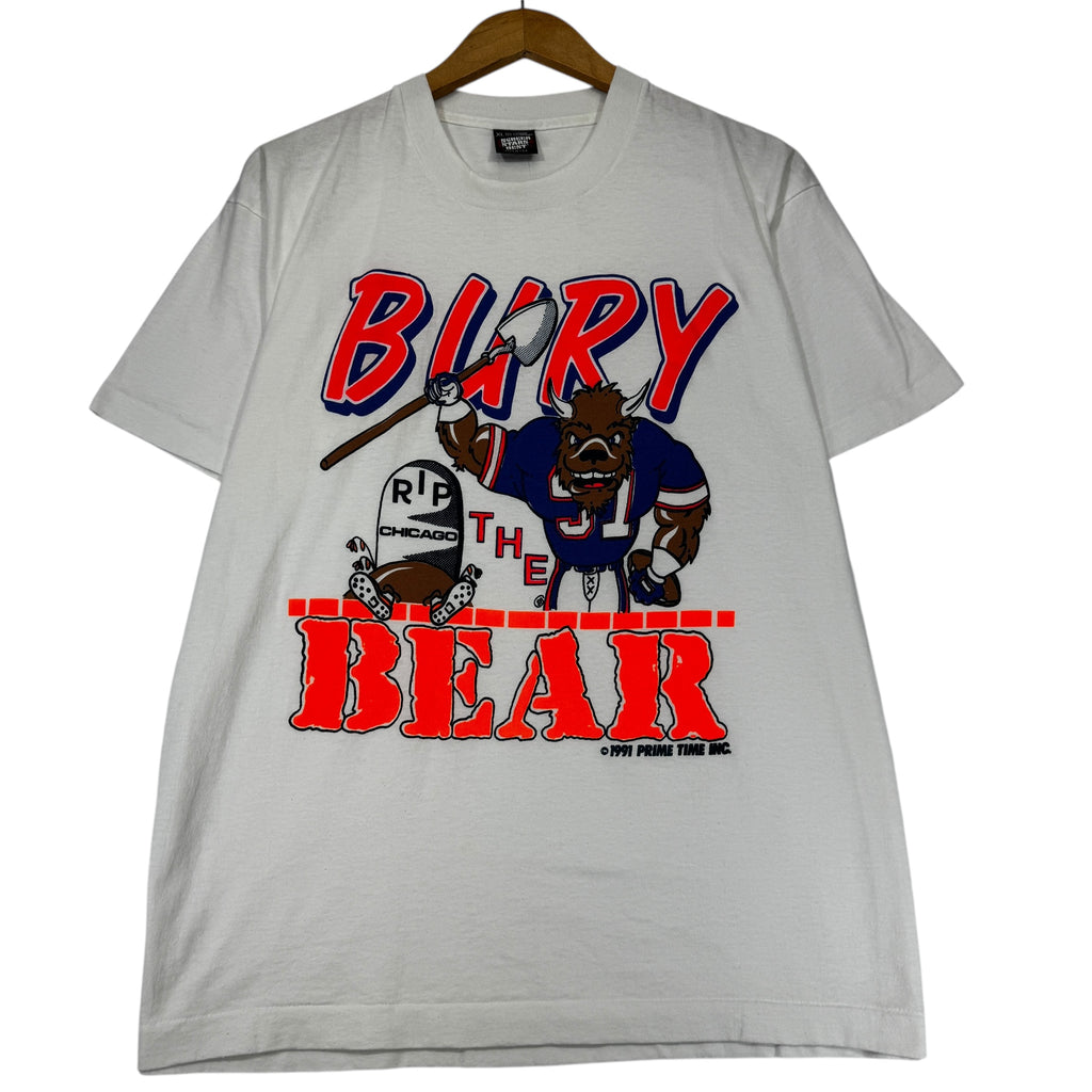 Vintage Buffalo Bills Bury the Bears Cartoon Shirt Large