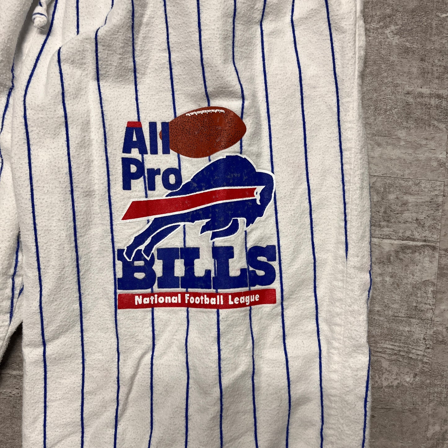 Vintage Buffalo Bills Striped Cotton Jogger Sweatpants XL