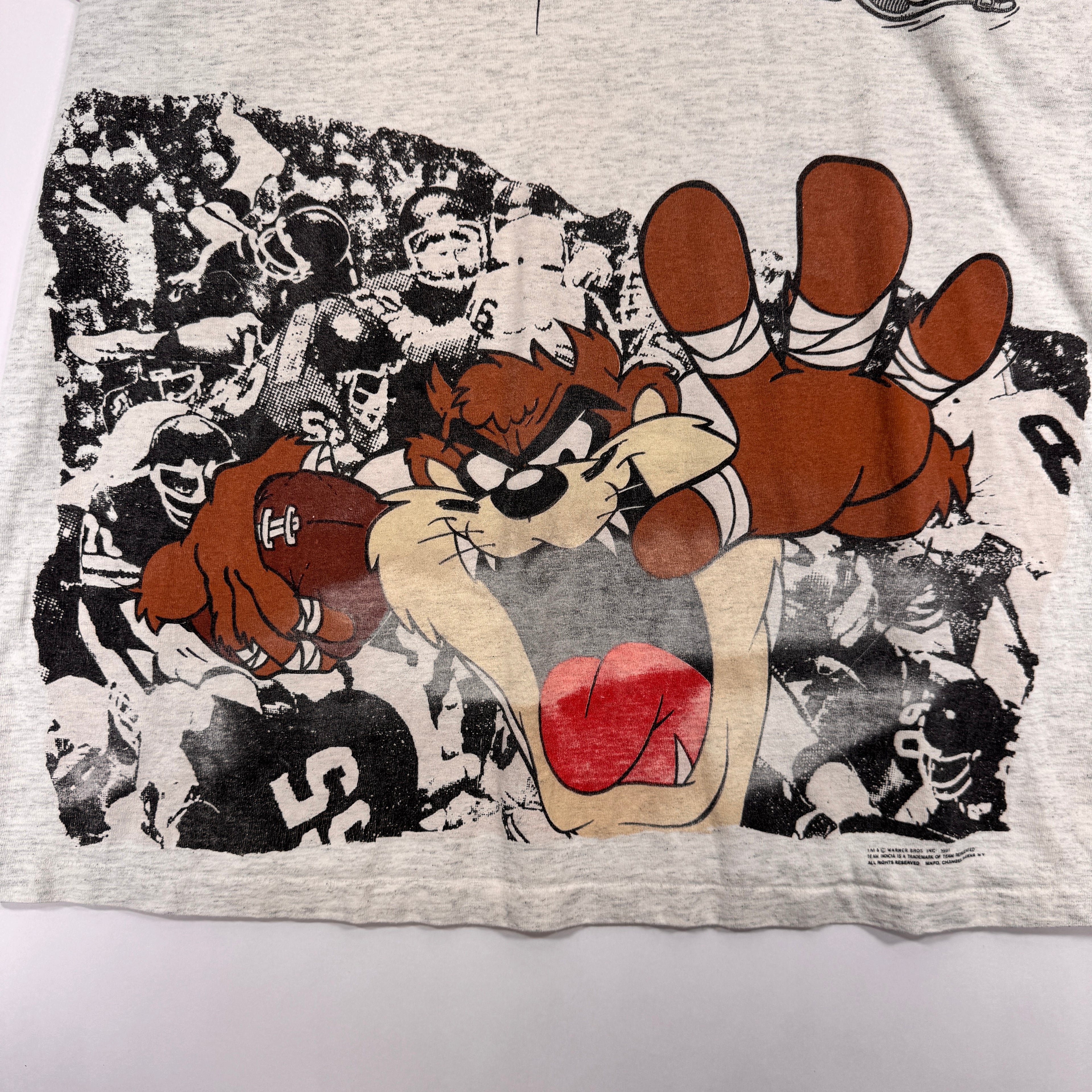 Vintage Buffalo Bills Taz Looney Tunes Cartoon Shirt XL